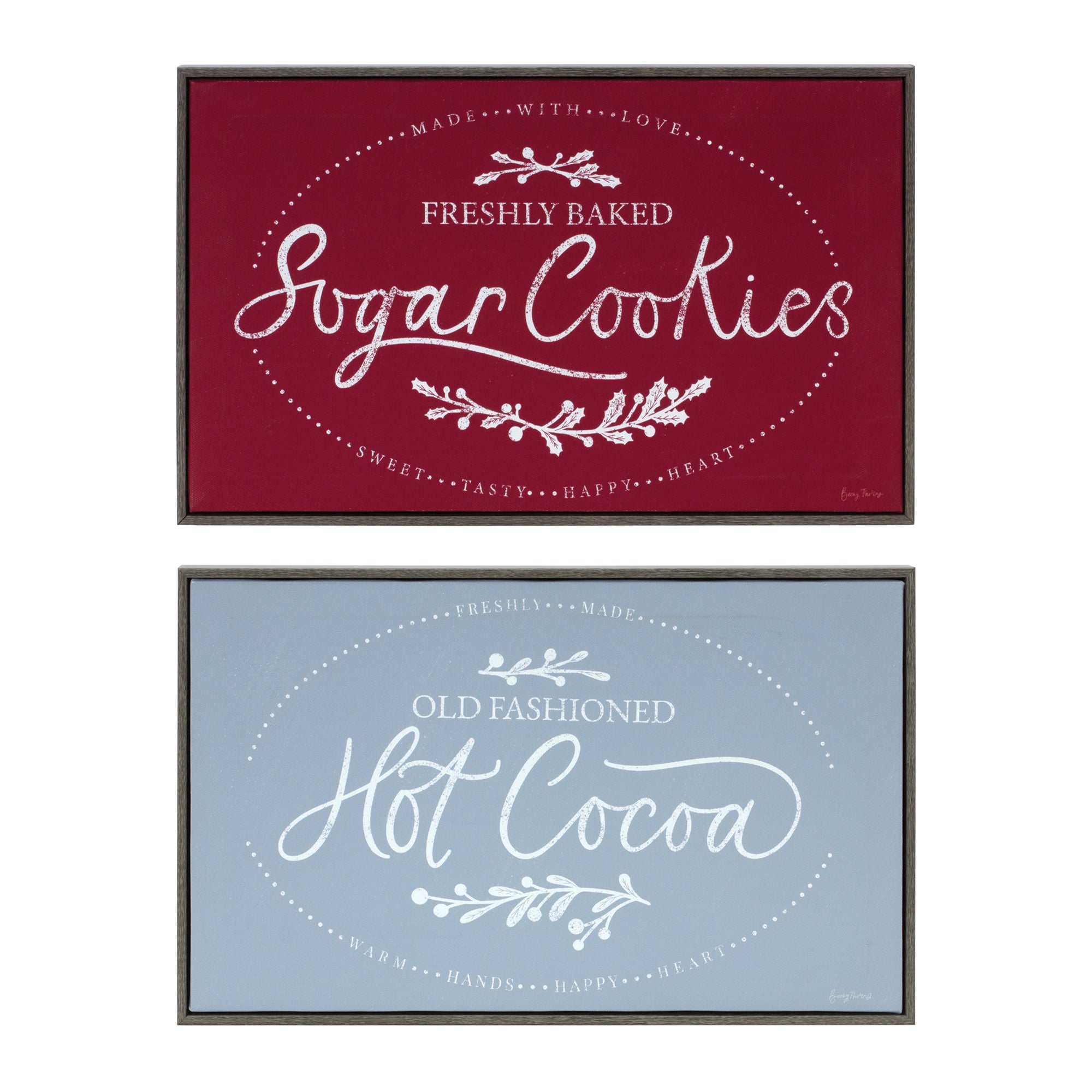 Winter Cookies and Cocoa Wall Sign (Set of 2)