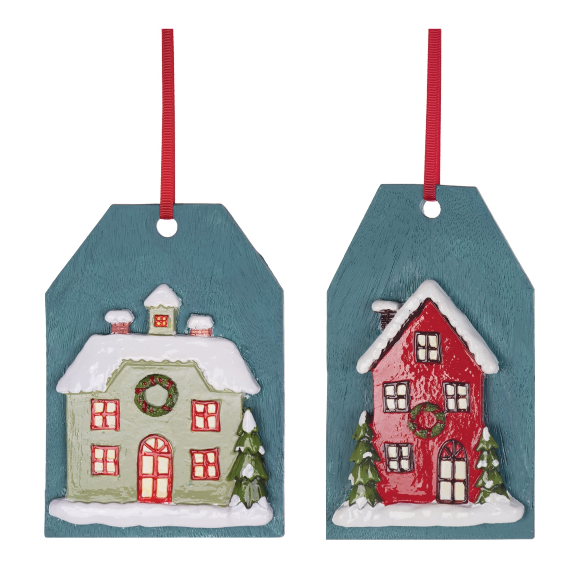 Winter House Tag Ornament (Set of 6)