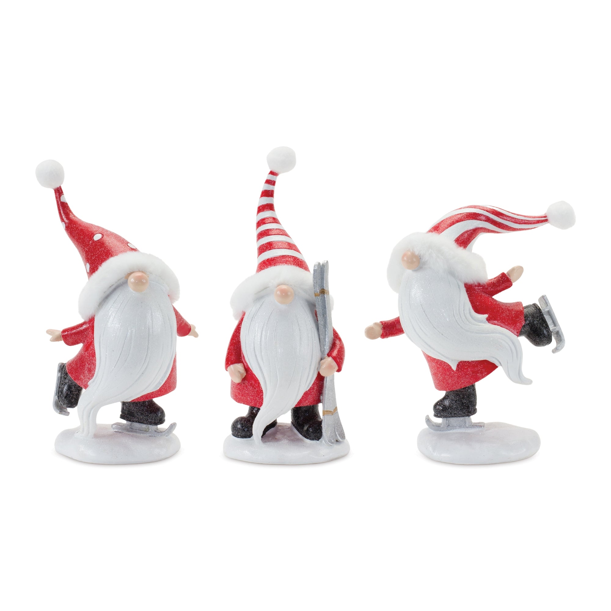 Winter Sport Gnome Figurines (Set of 3)