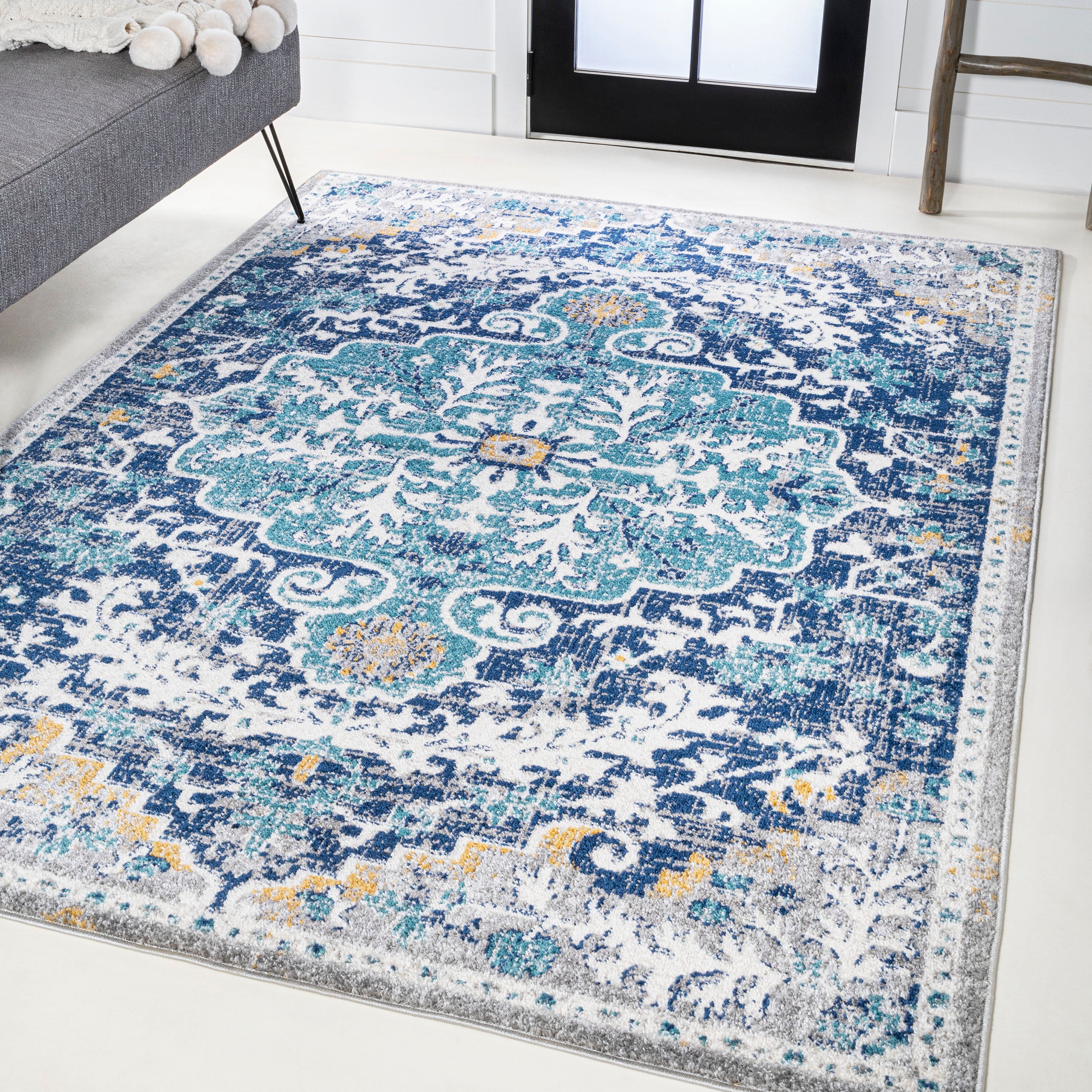 Anaise Ornate Boho Medallion Area Rug