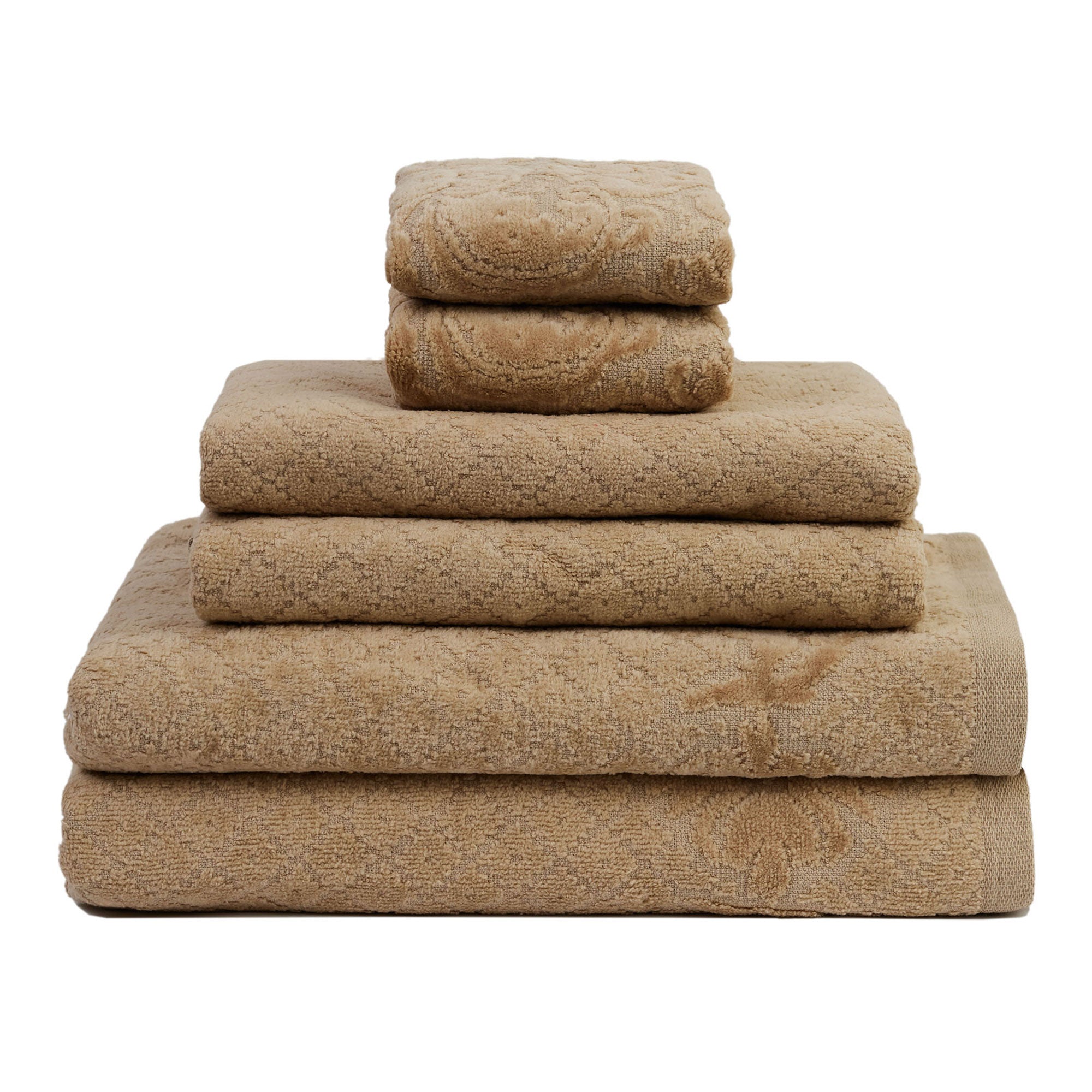 Provence 6-Piece 100% Cotton Velour Bath Towel Set