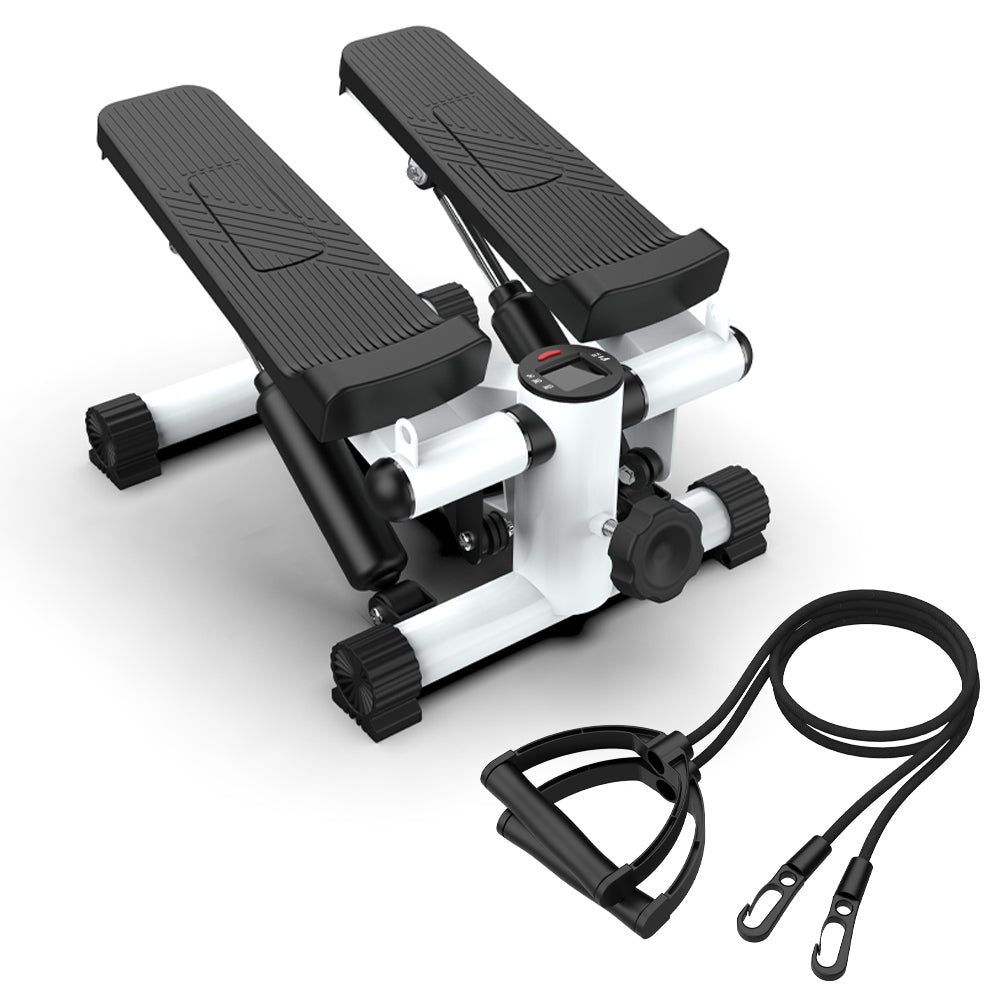 Mini Steppers for Exercise, Stair Stepper with Resistance Bands, 300LBS Capacity, with LCD Monitor