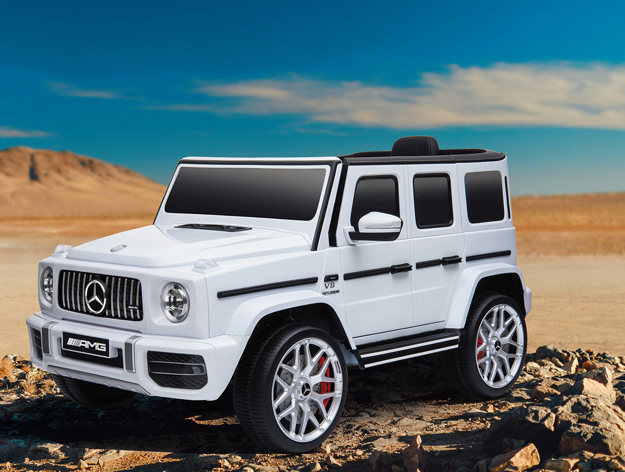 Licensed Mercedes-Benz G63 Ride On Car, with Remote Control 12V  for Girls or Boys  , Music, Horn, Spring Suspension, Safety Lock