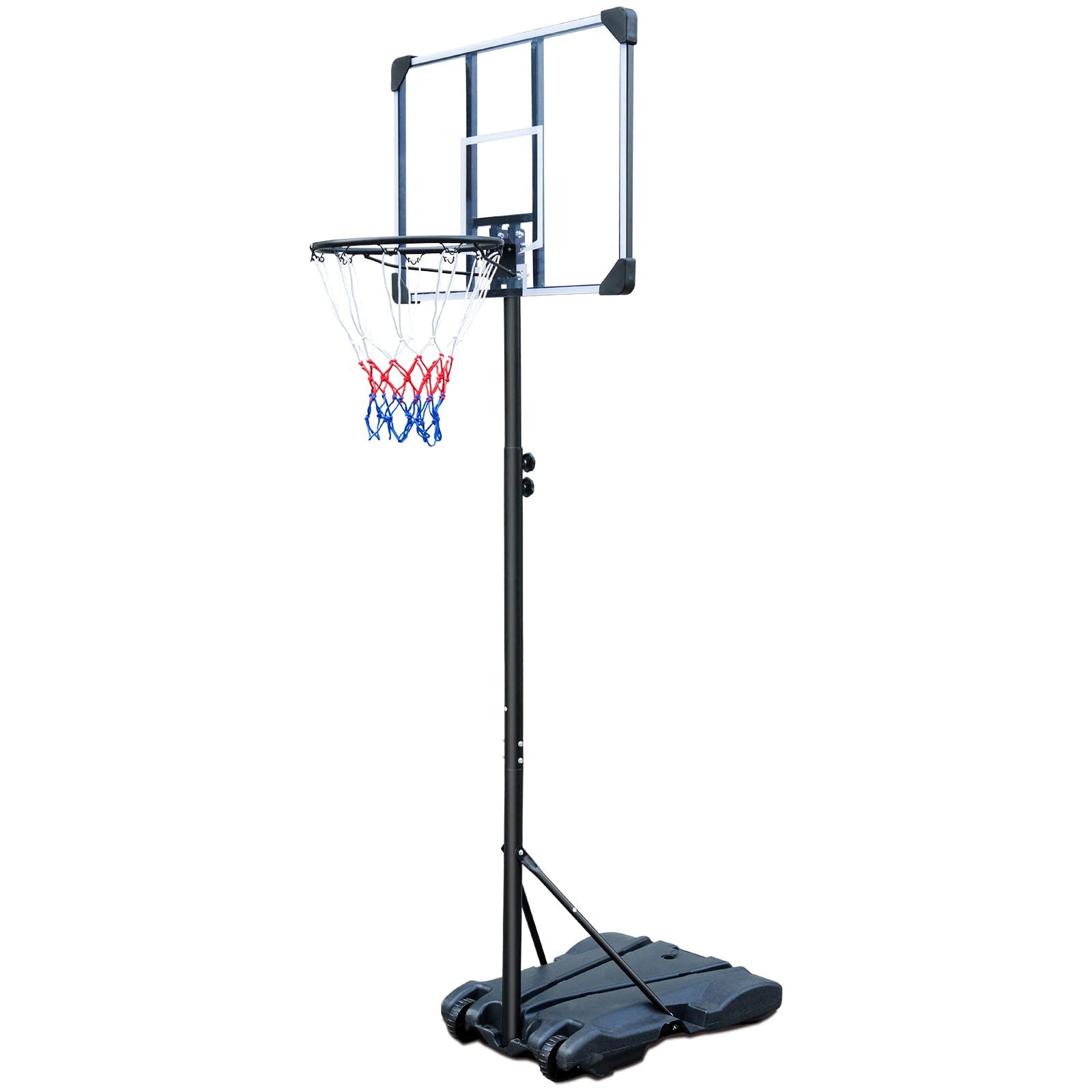 Basketball Hoop Portable Basketball Goal for Indoor Outdoor Basketball Stand 5.6-7 ft Adjustable 32 in Backboard with Wheels