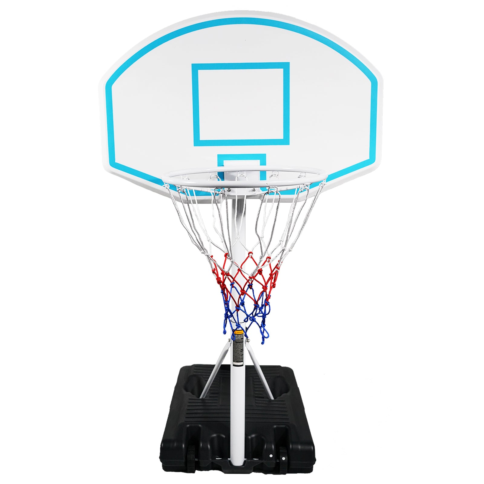 Poolside Basketball Hoop Portable Swimming Pool Basketball System Height Adjustable 3.1ft-4.7ft with 36"" Backboard for Indoor Outdoor Use Blue