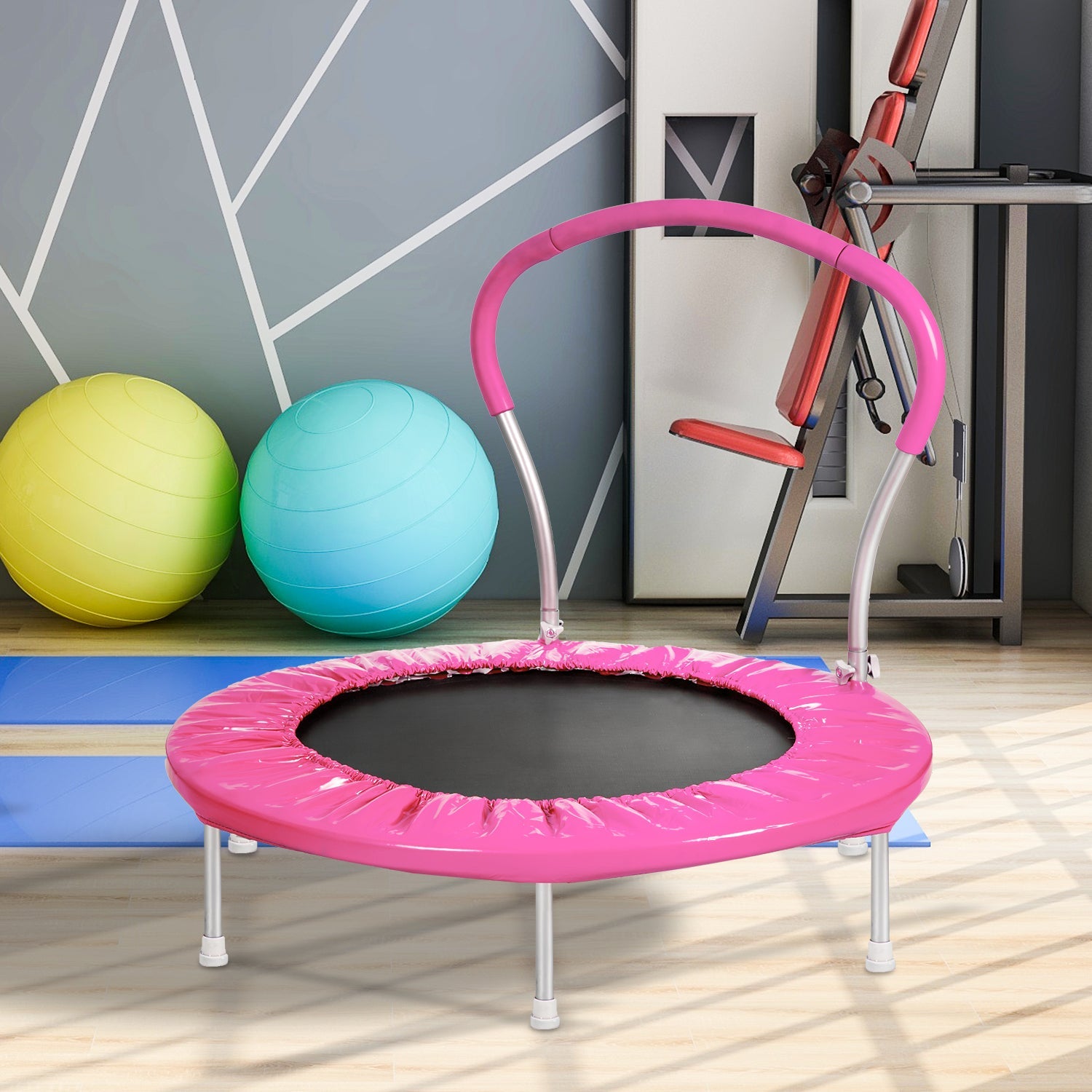 36"" TRAMPOLINE WITH HANDLE(PI)-METAL