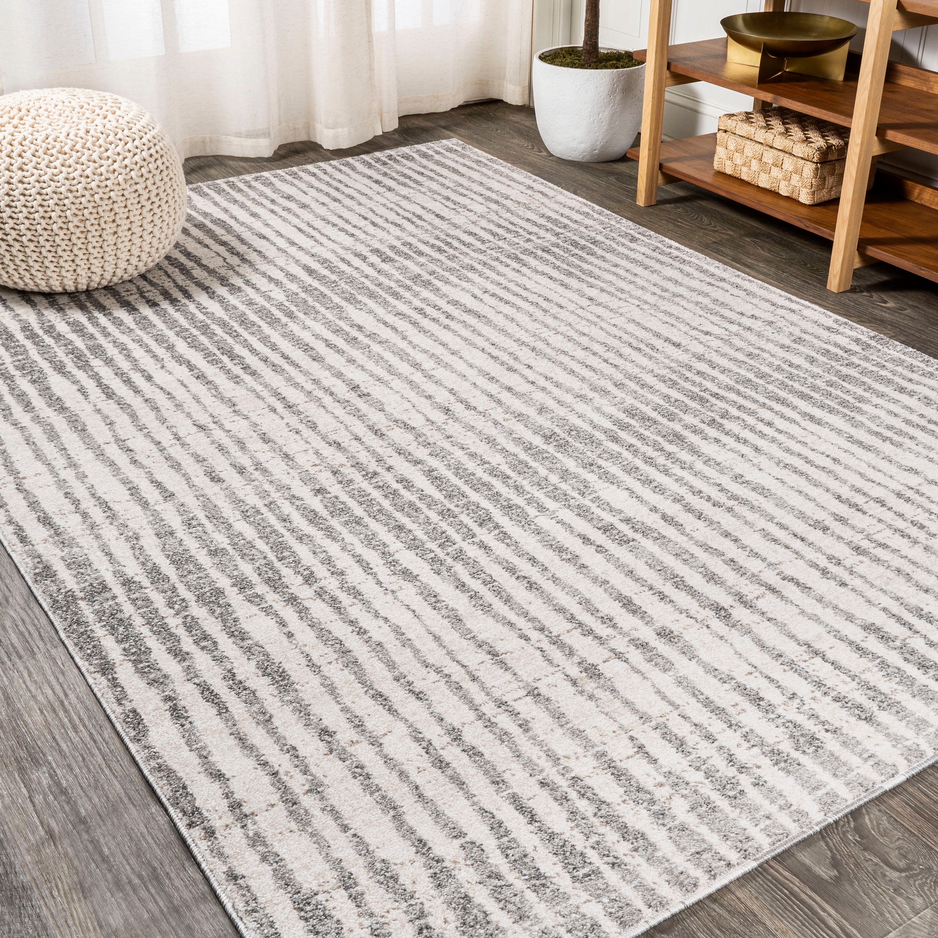 Skoura Modern Bold Stripe Area Rug