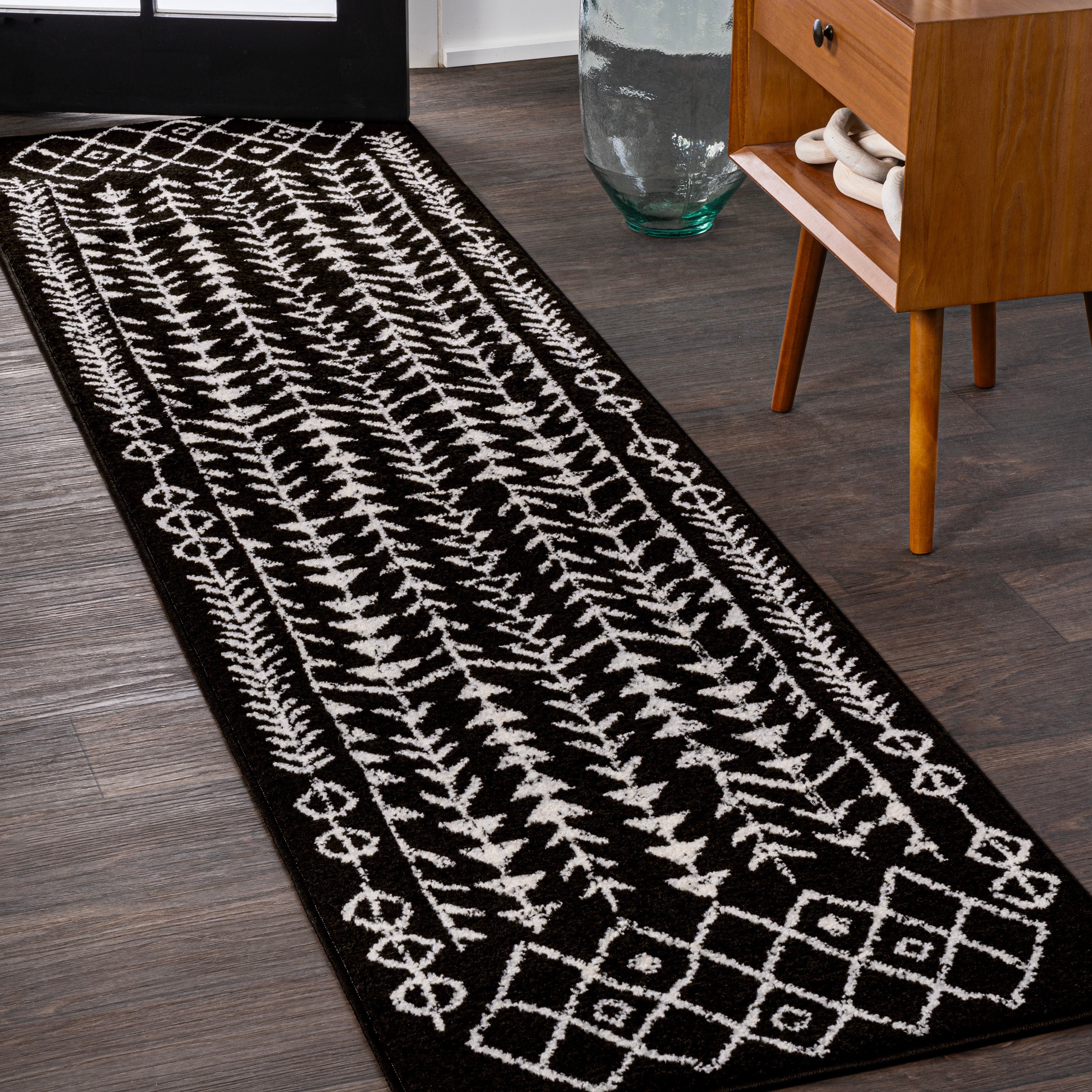 Ziri Moroccan Geometric Runner Rug