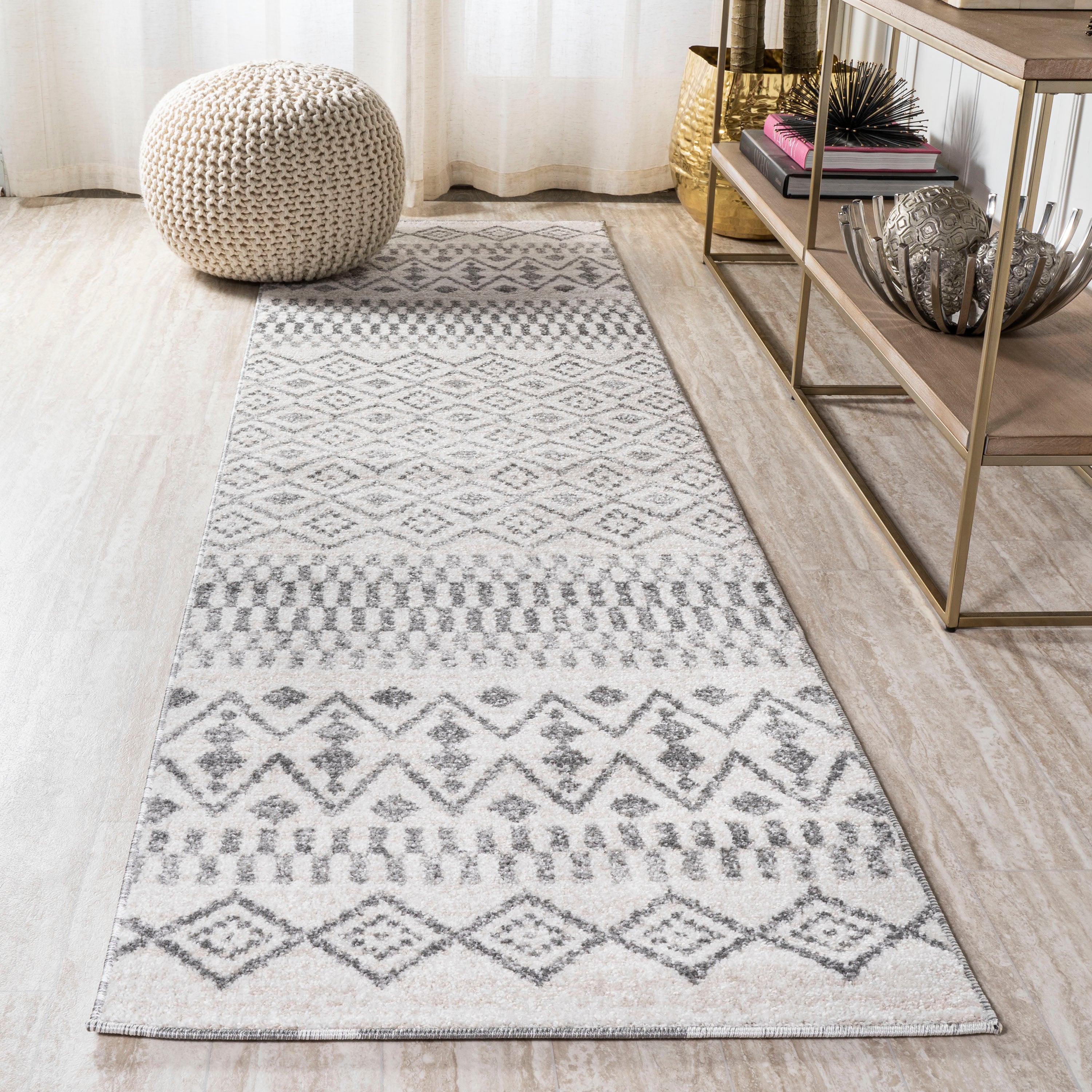 Ifrane Berber Geometric Stripe Runner Rug