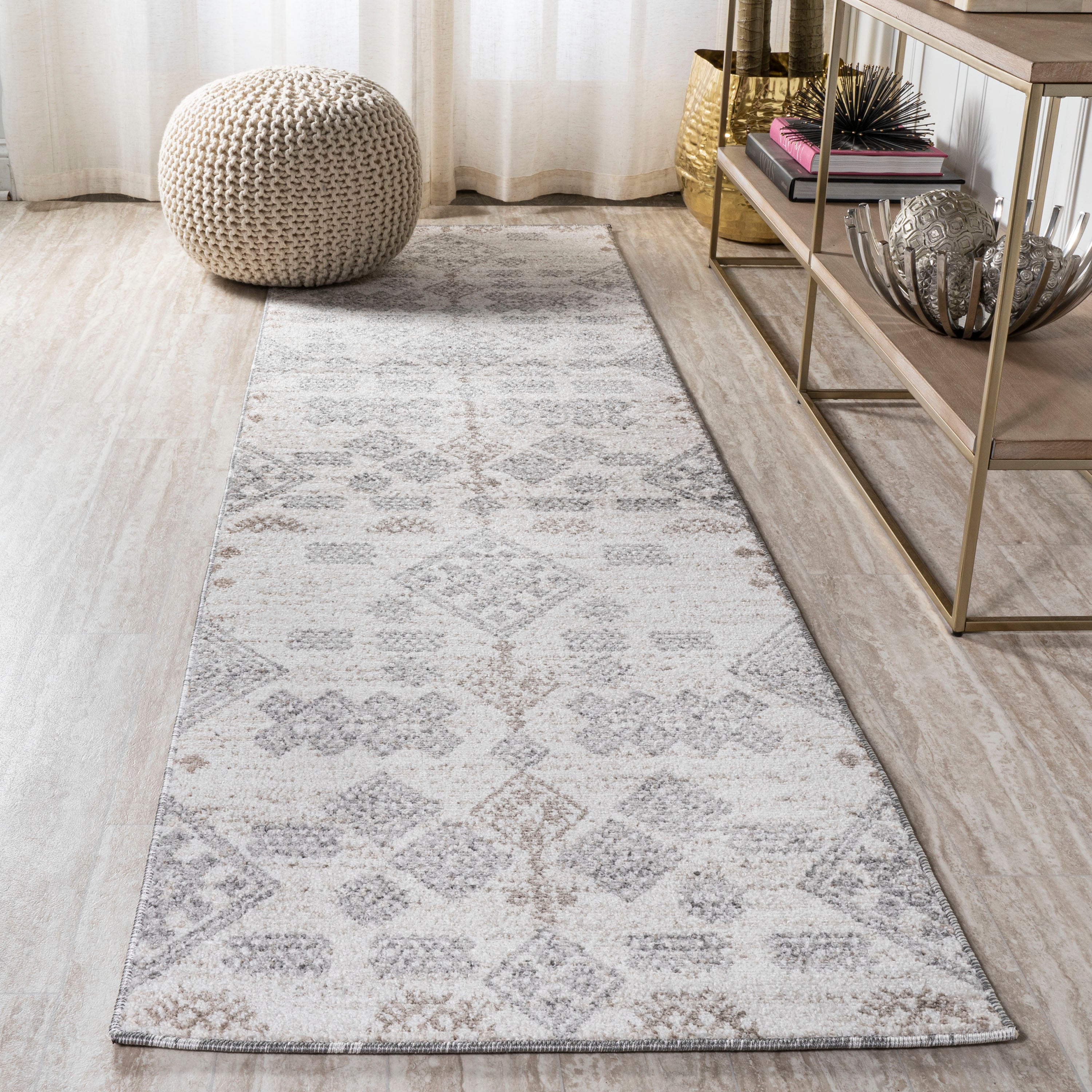 Bhalil Berber Diamond Geometric Runner Rug