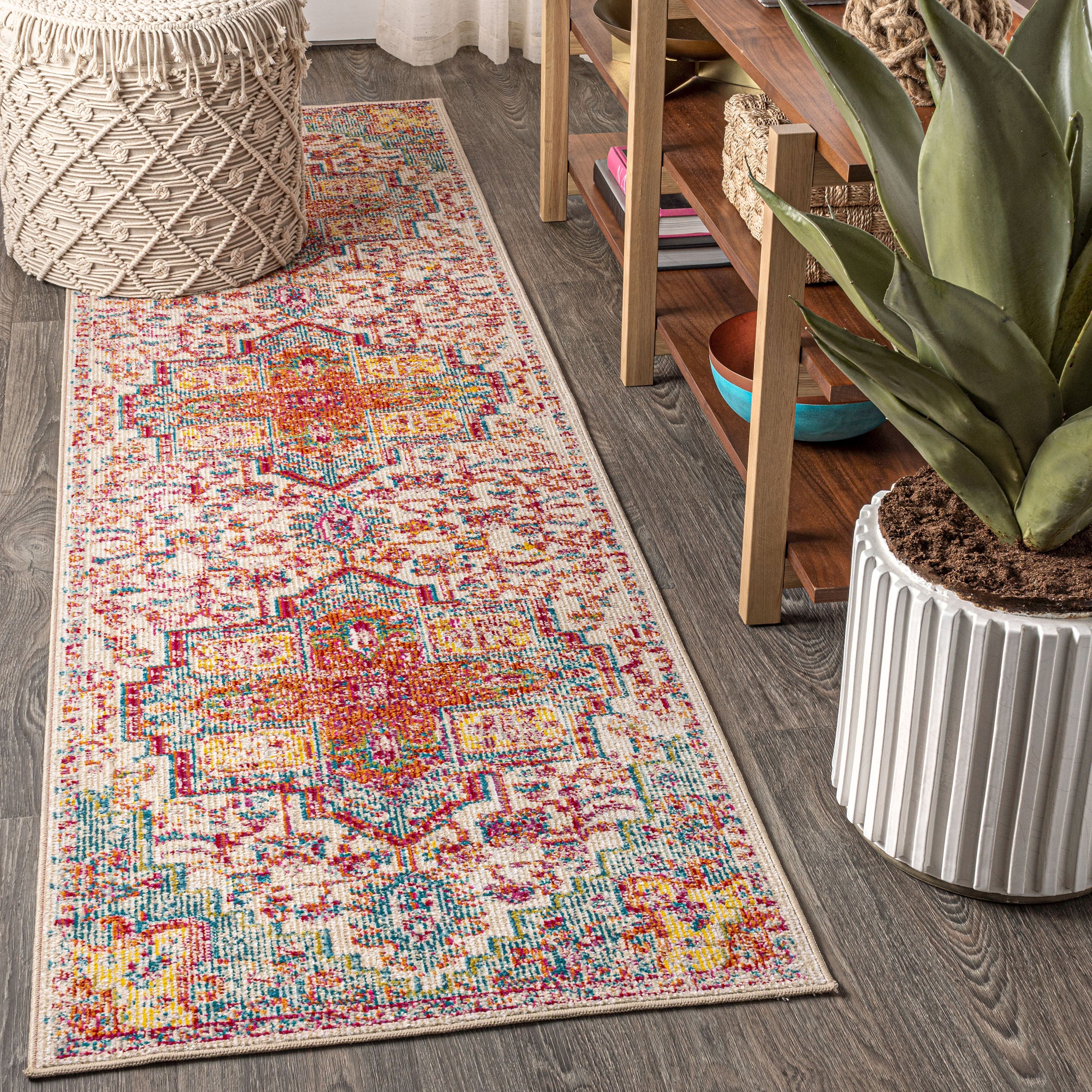 Zafra Vintage Medallion Runner Rug