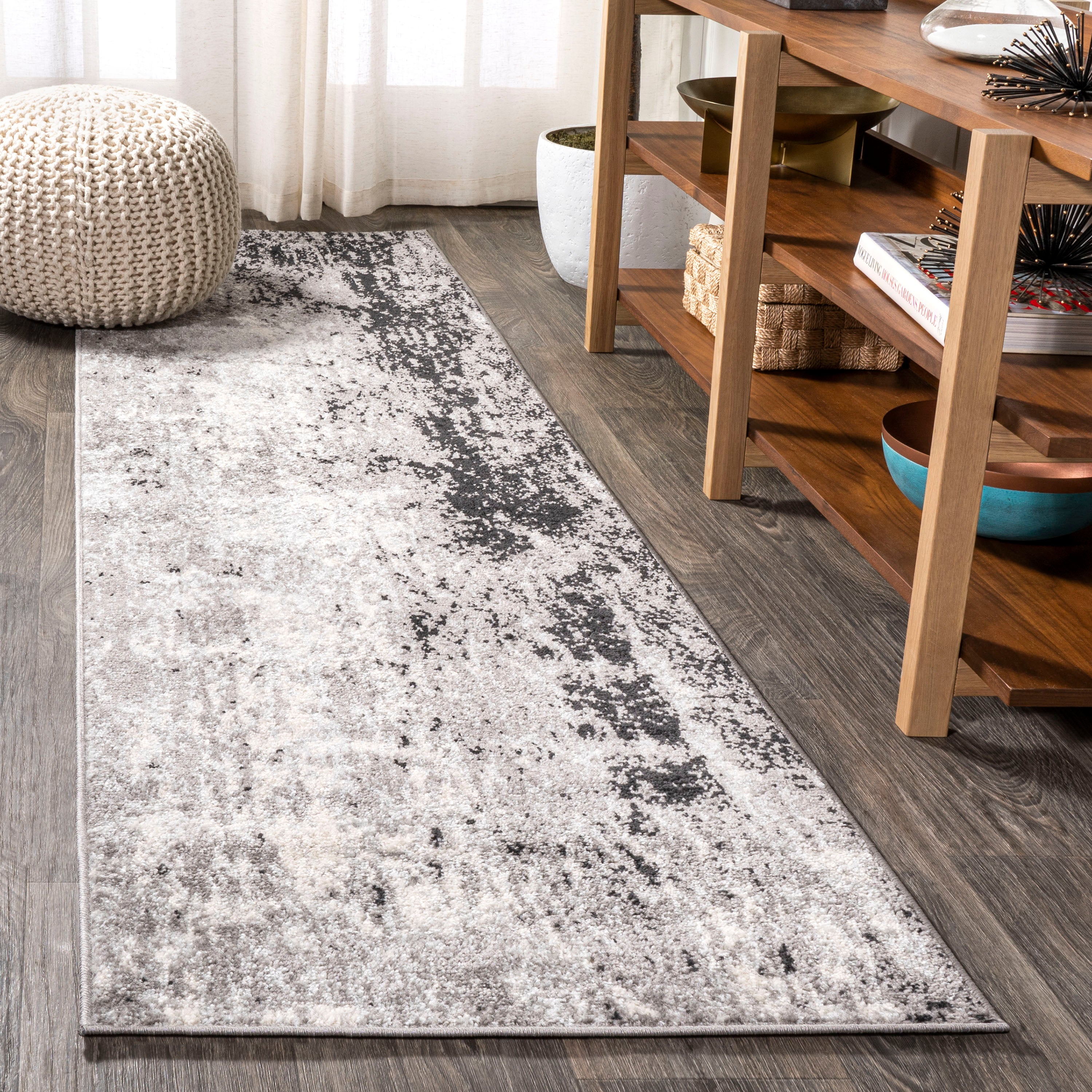 Storm Modern Abstract Runner Rug