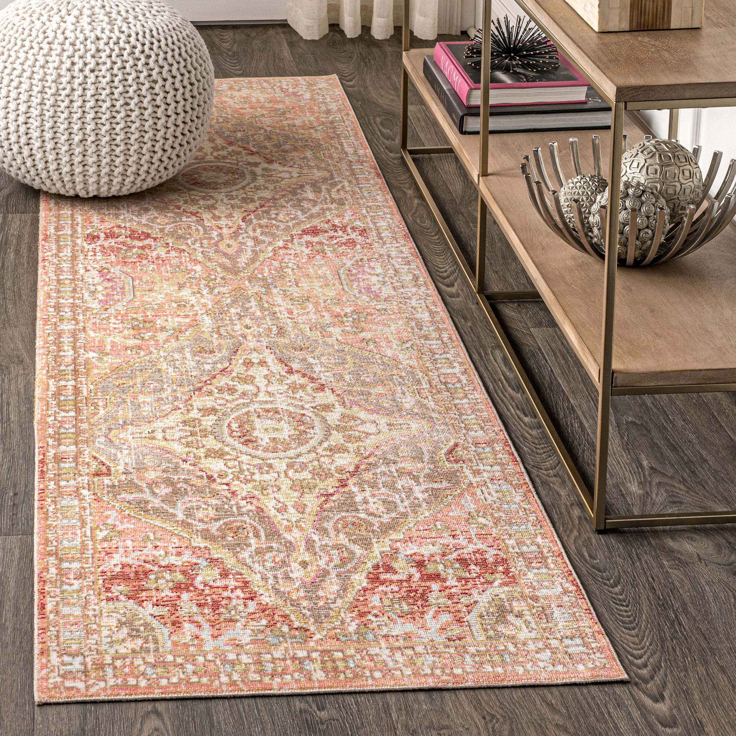 Petras Modern Ornate Medallion Runner Rug