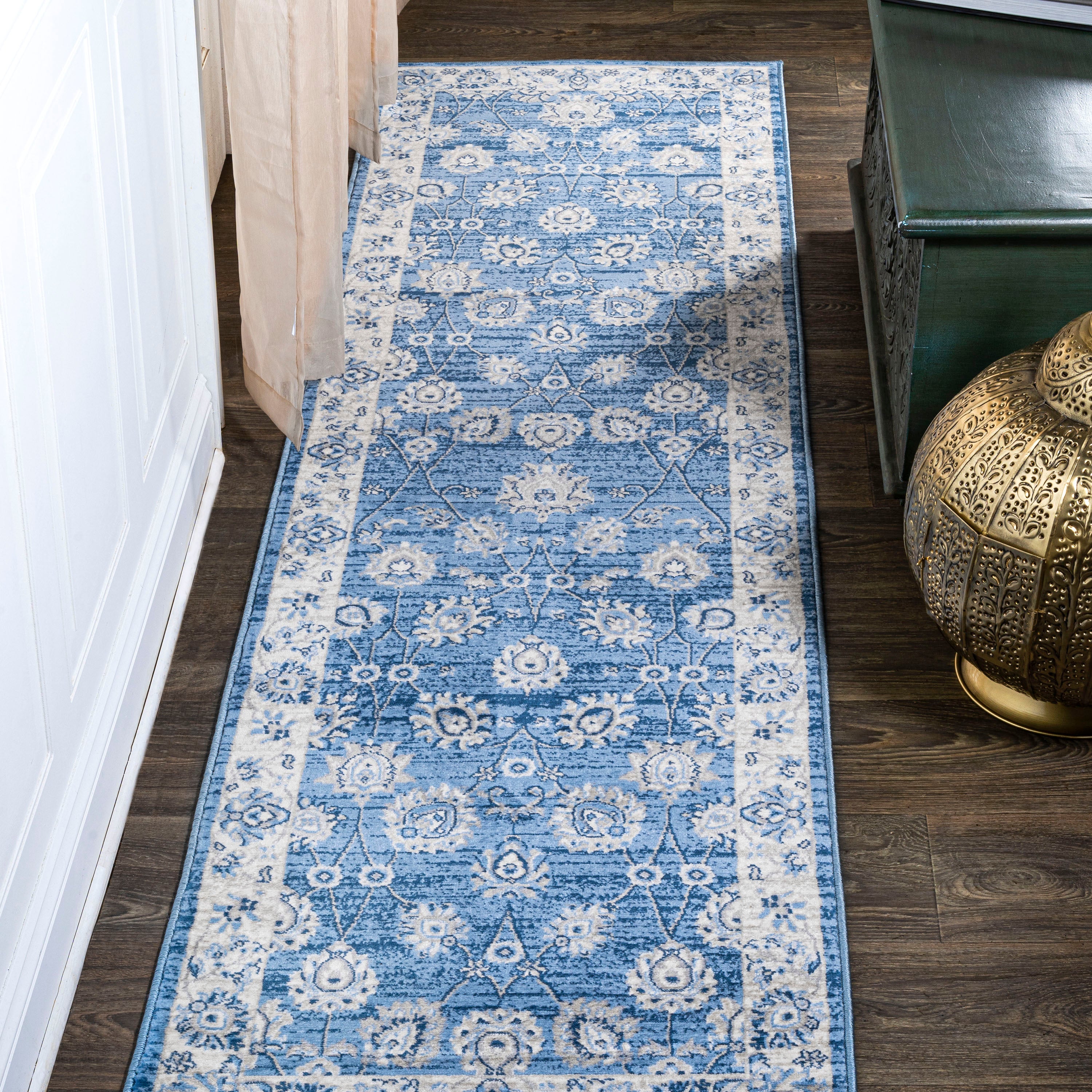 Modern Persian Vintage Moroccan Traditional Runner Rug