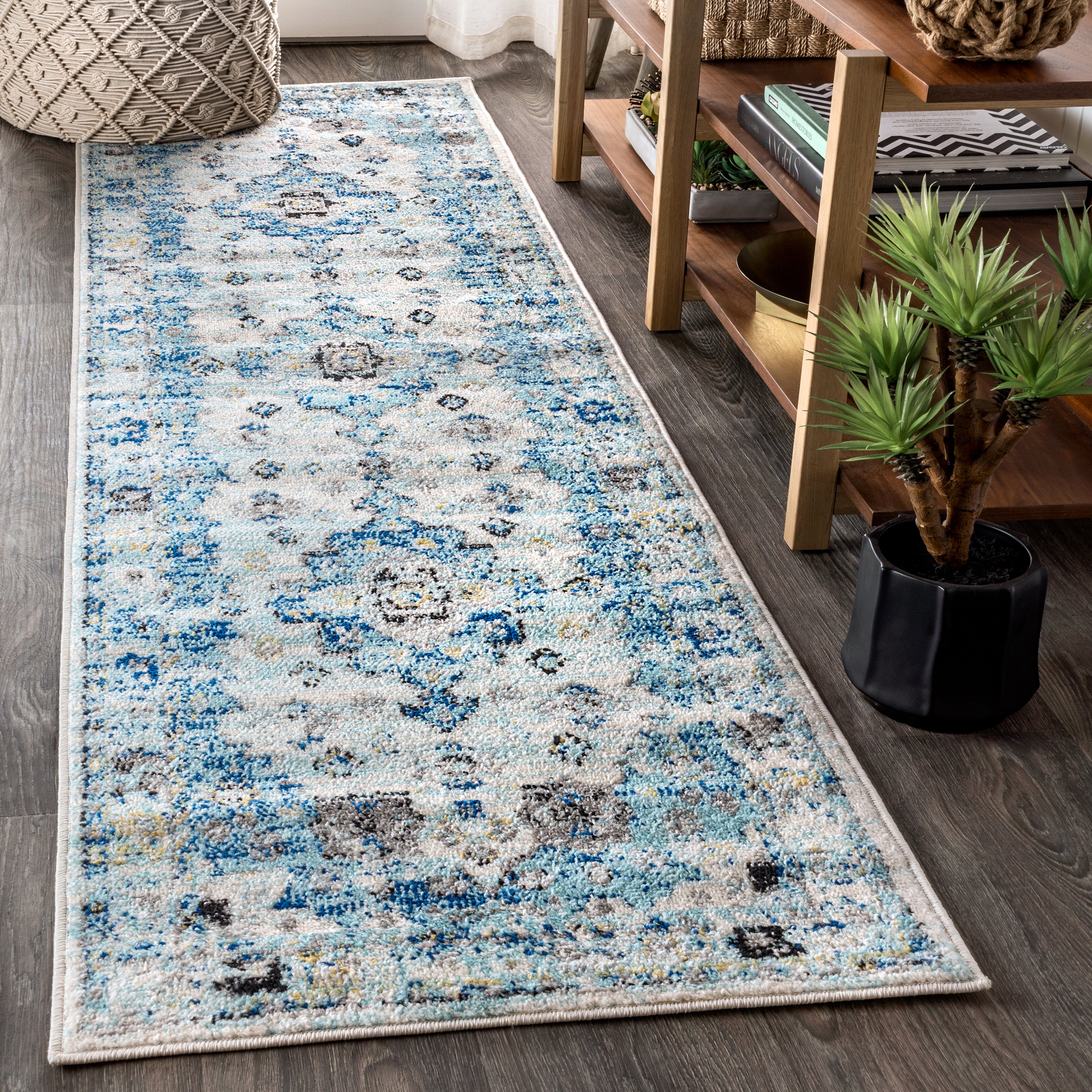 Modern Persian Boho Vintage Runner Rug