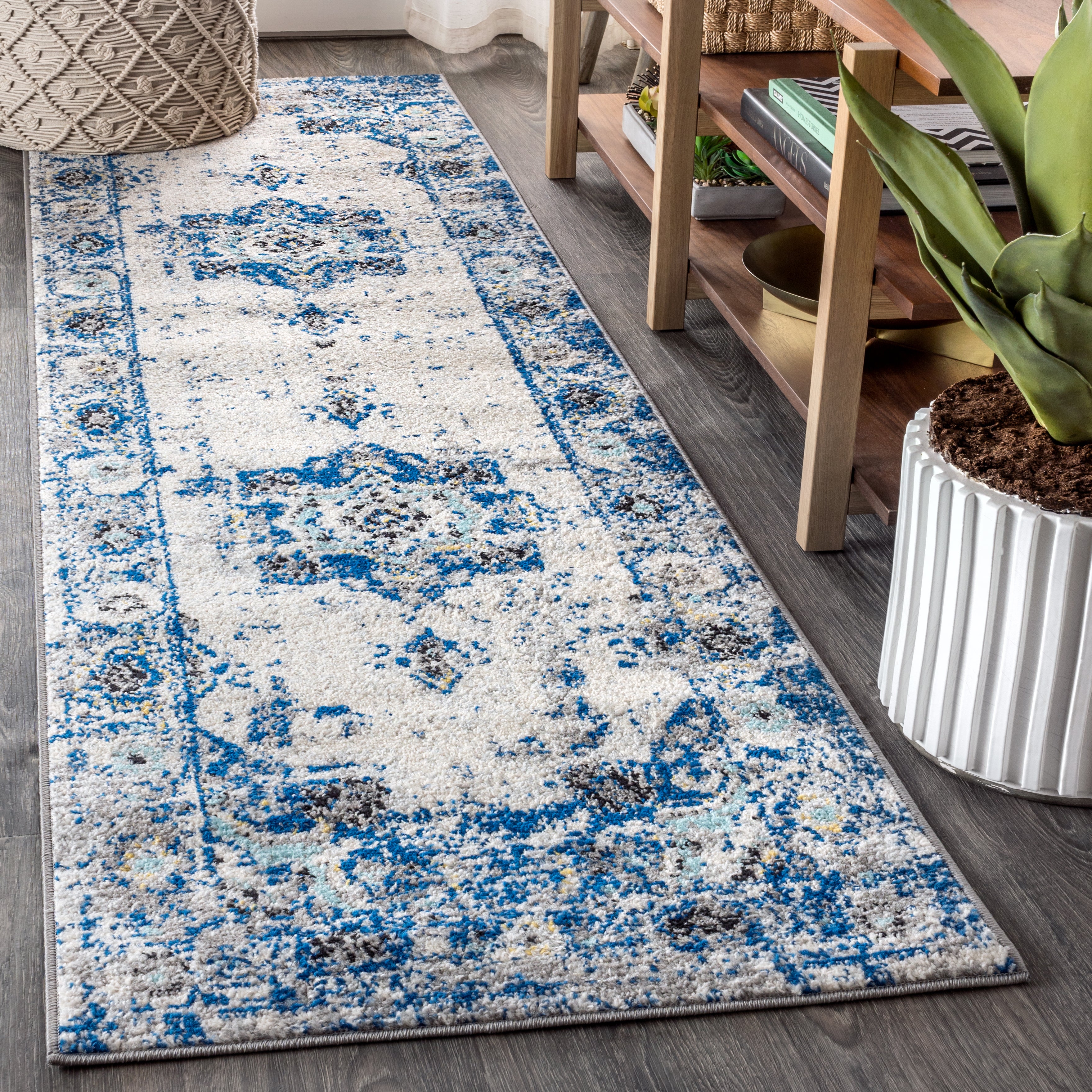 Modern Persian Boho Vintage Medallion Runner Rug