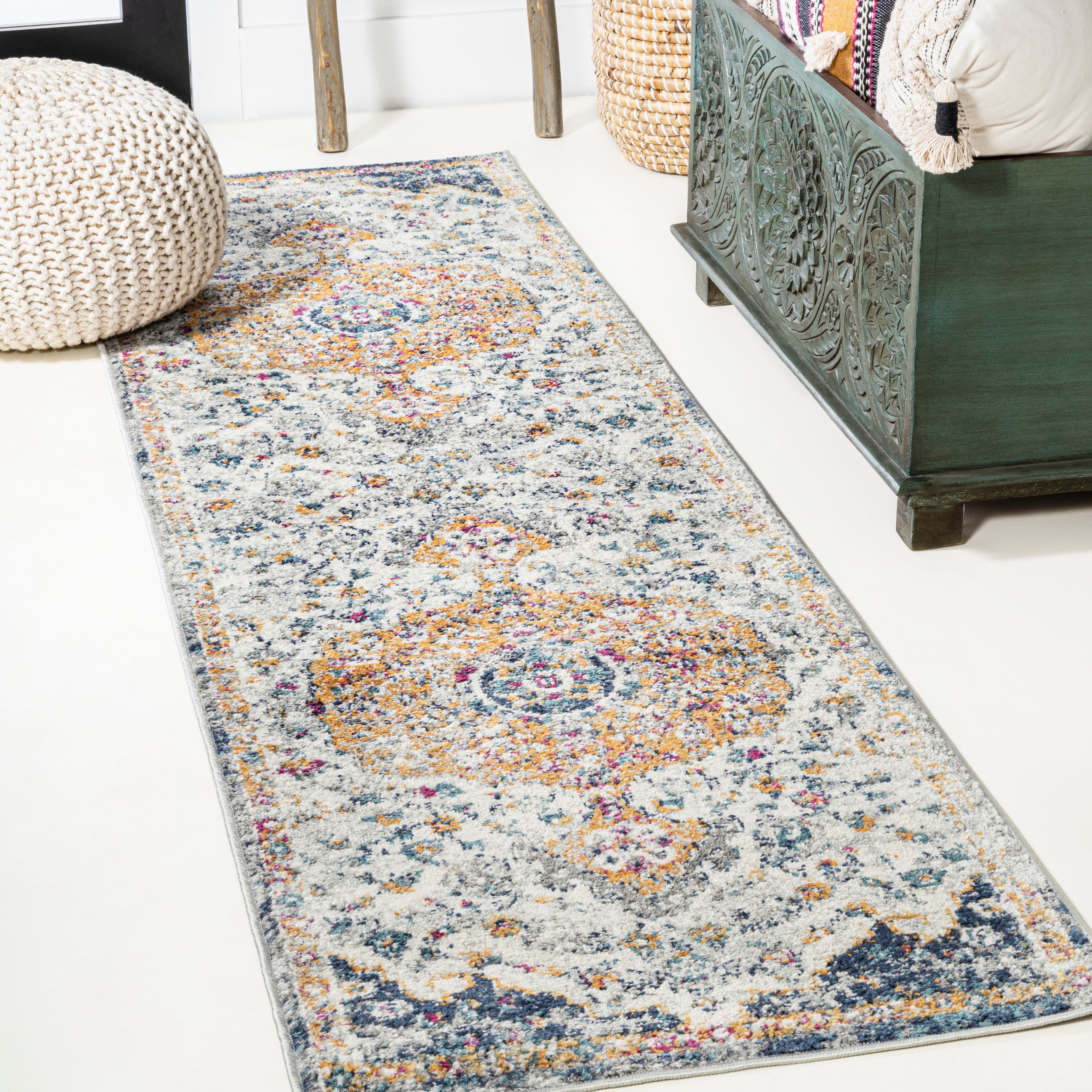 Lorena Ornate Boho Medallion Runner Rug