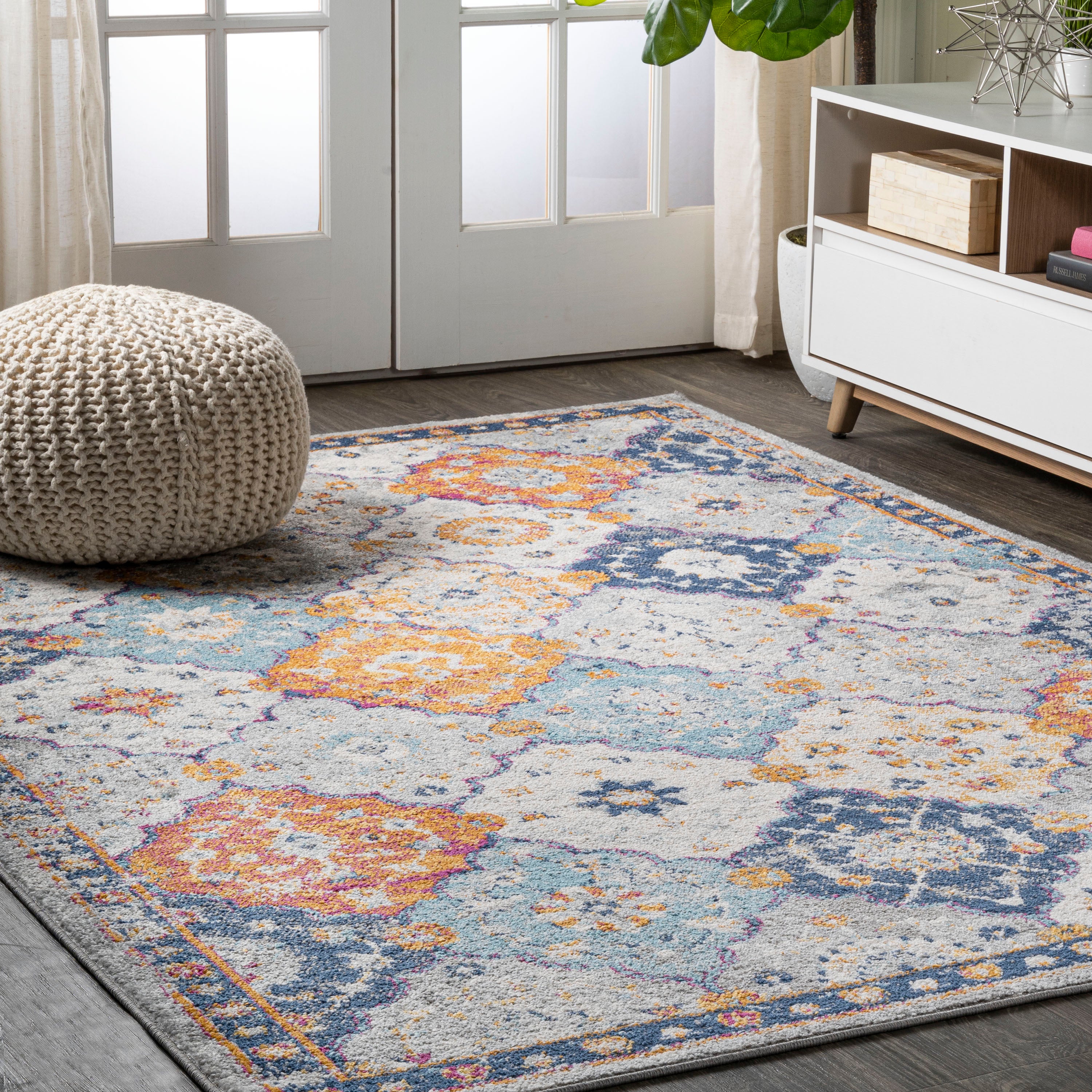 Kirman Bohemian Medallion Area Rug