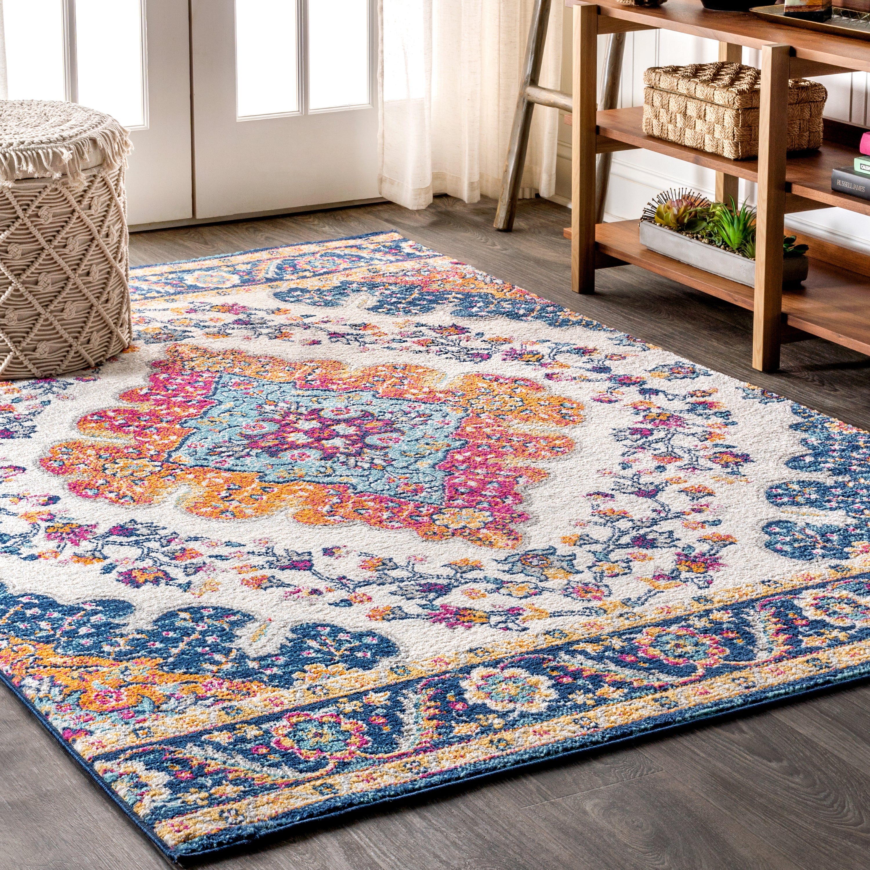 FLAIR Boho Vintage Medallion Area Rug