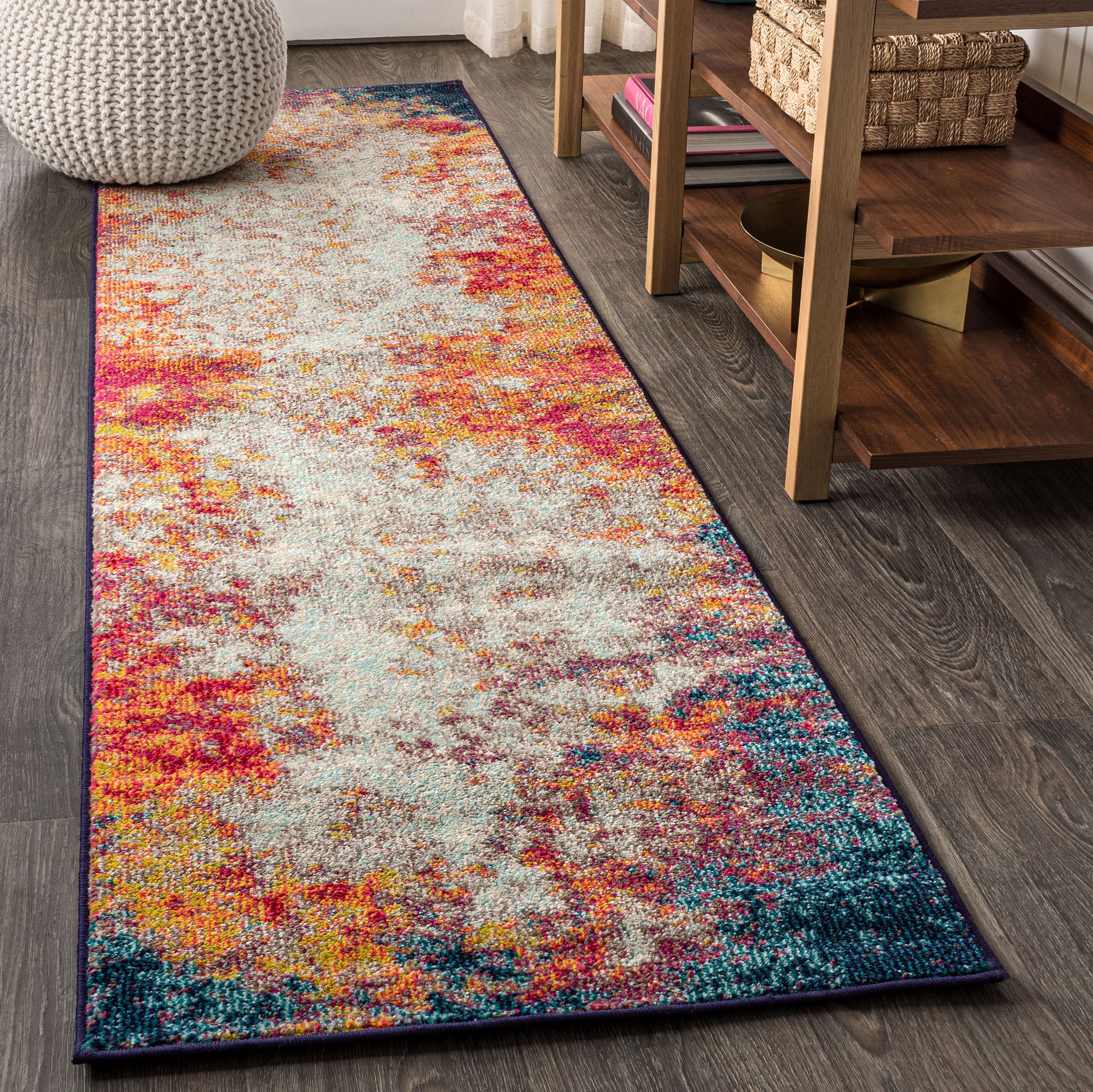 Contemporary Modern Abstract Runner Rug