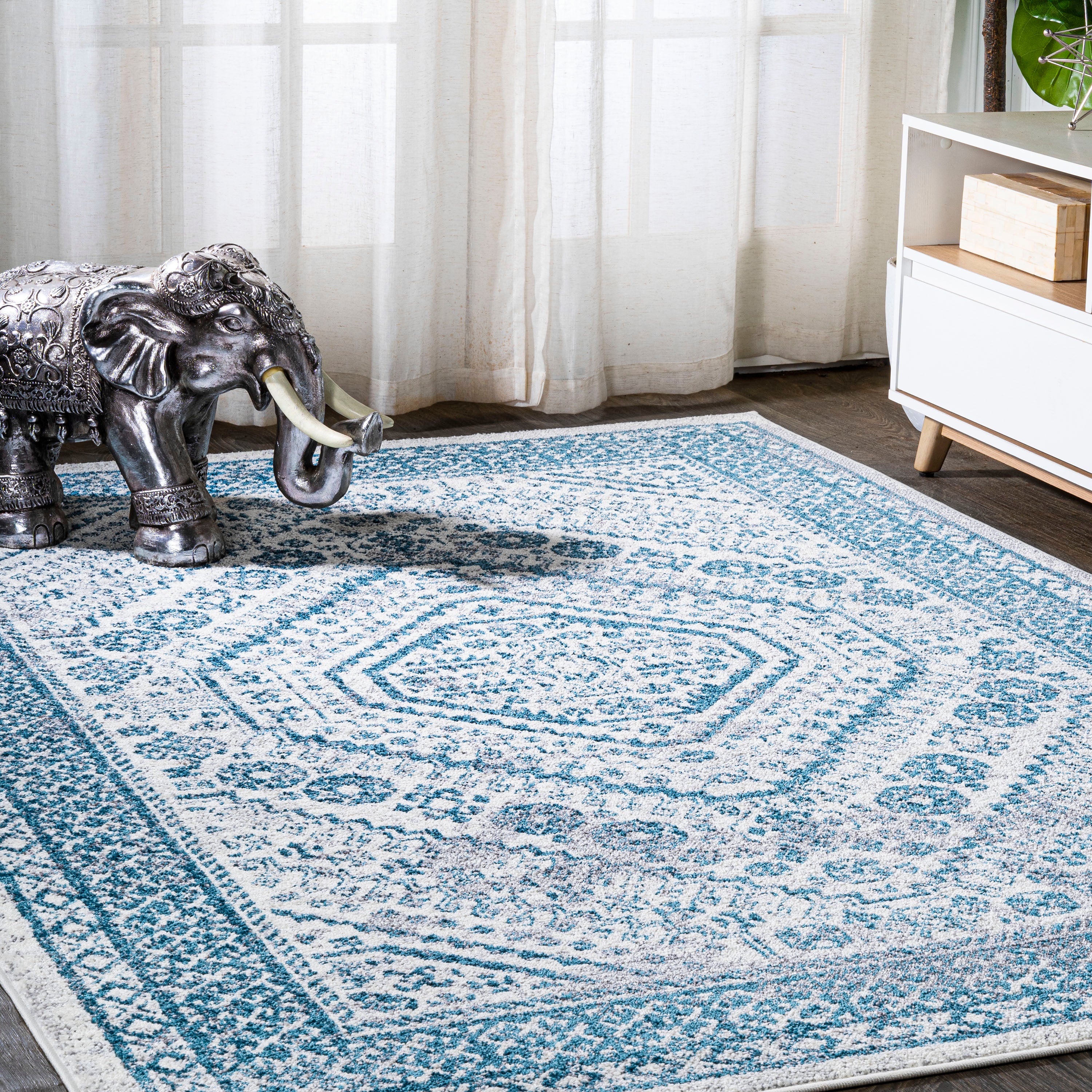 Boho Cottage Medallion Area Rug