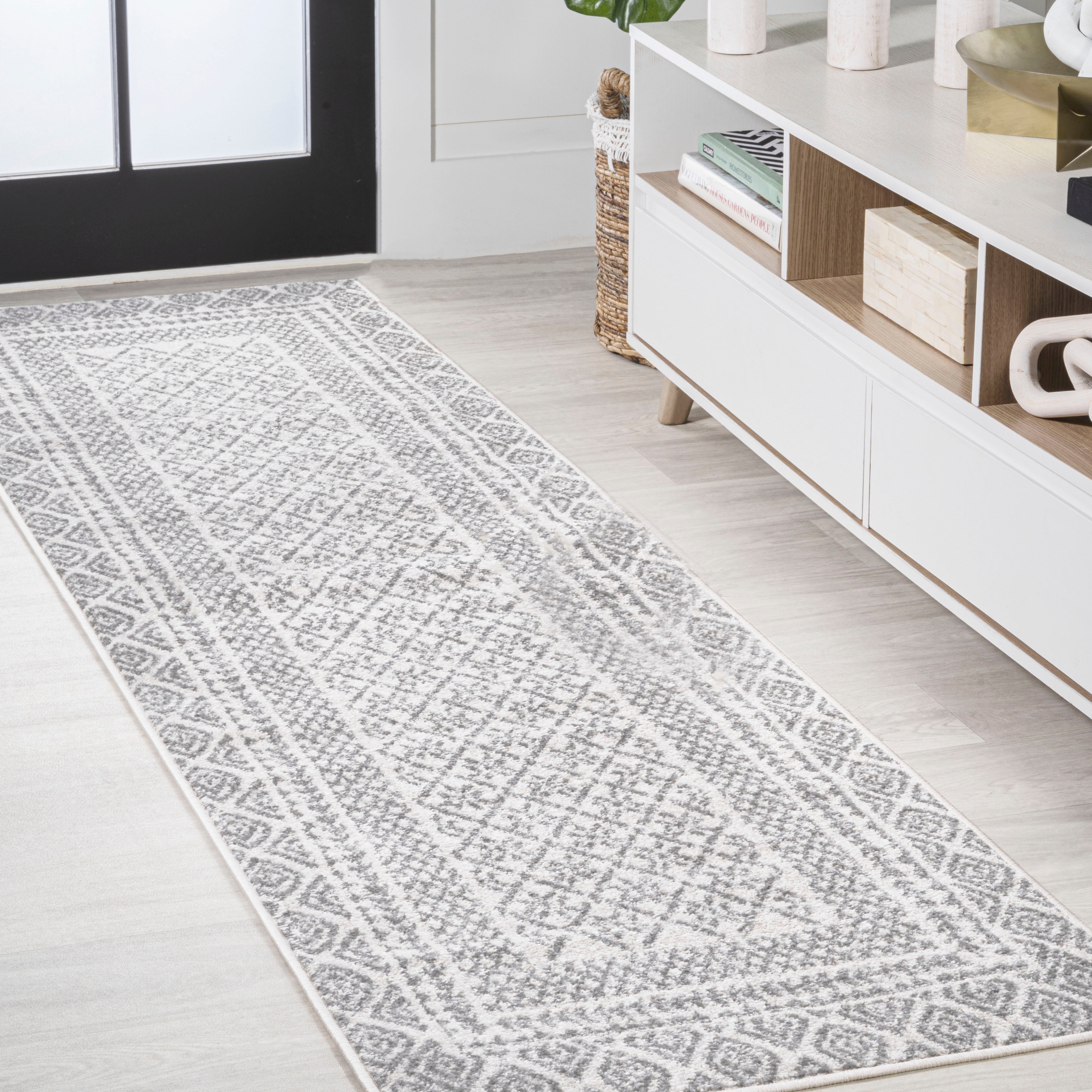 Athens Modern Geometric Boho Runner Rug