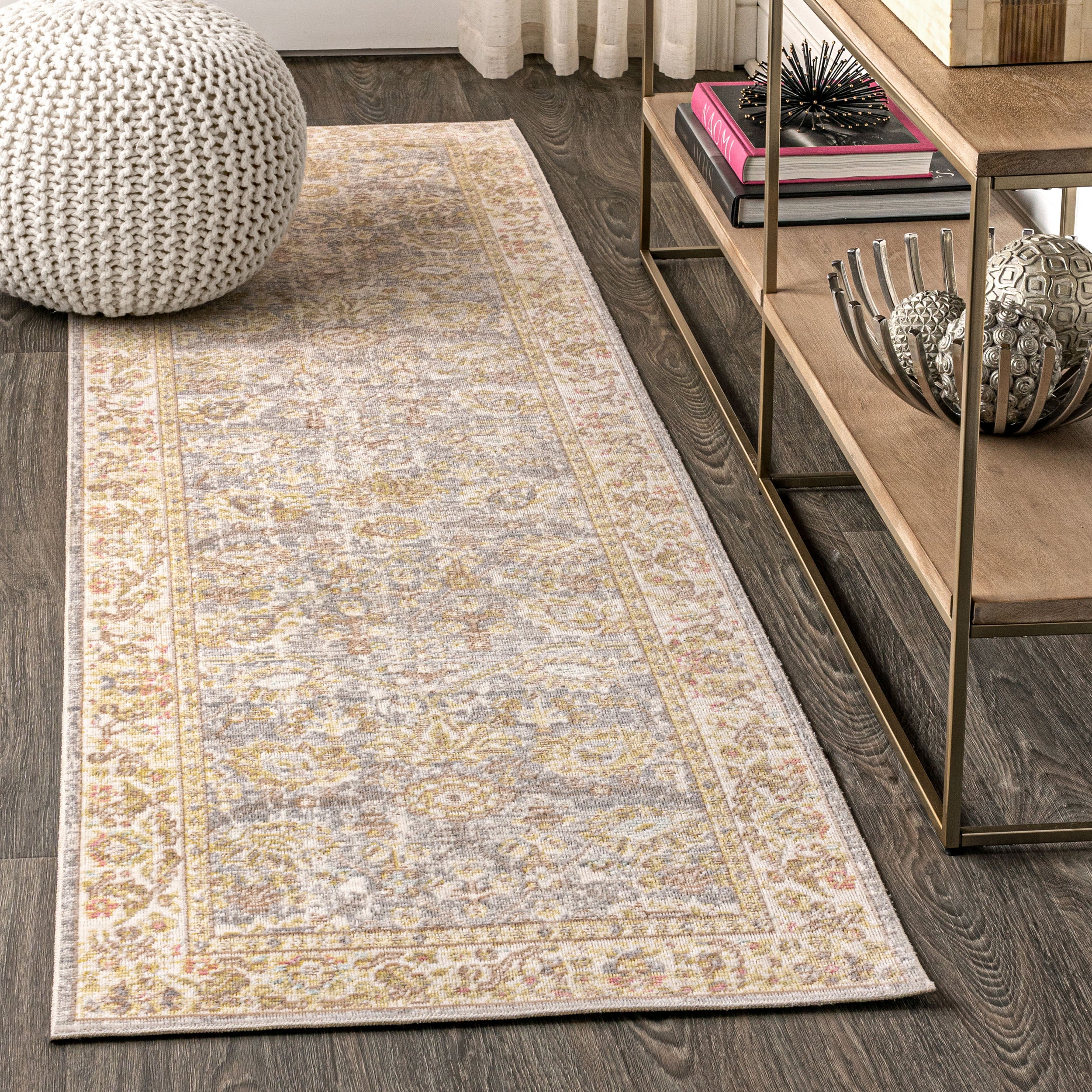 Alba Modern Faded Peshawar Runner Rug