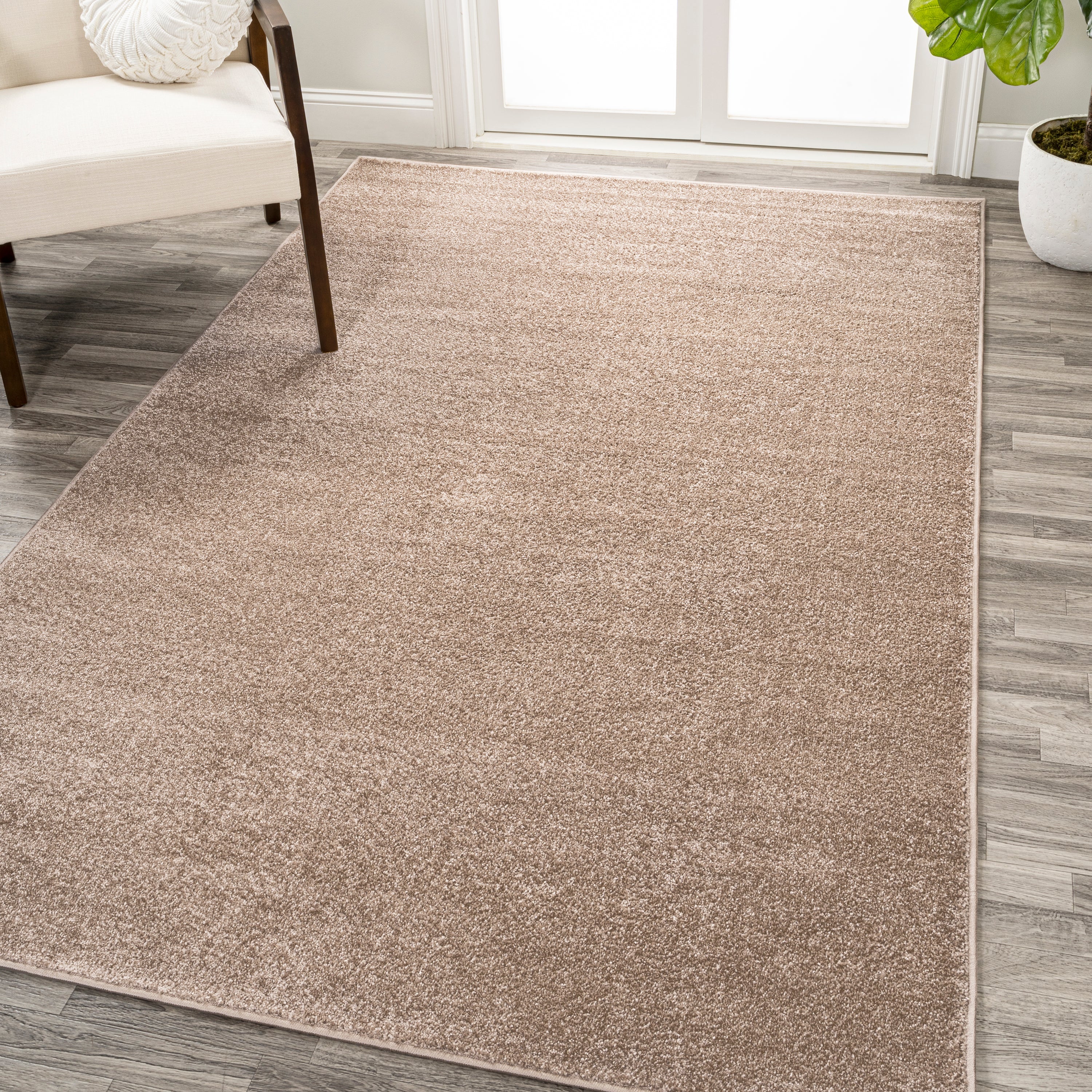 Haze Solid Sleek Low-Pile Area Rug 8 Sizes/ 11 Colors Available