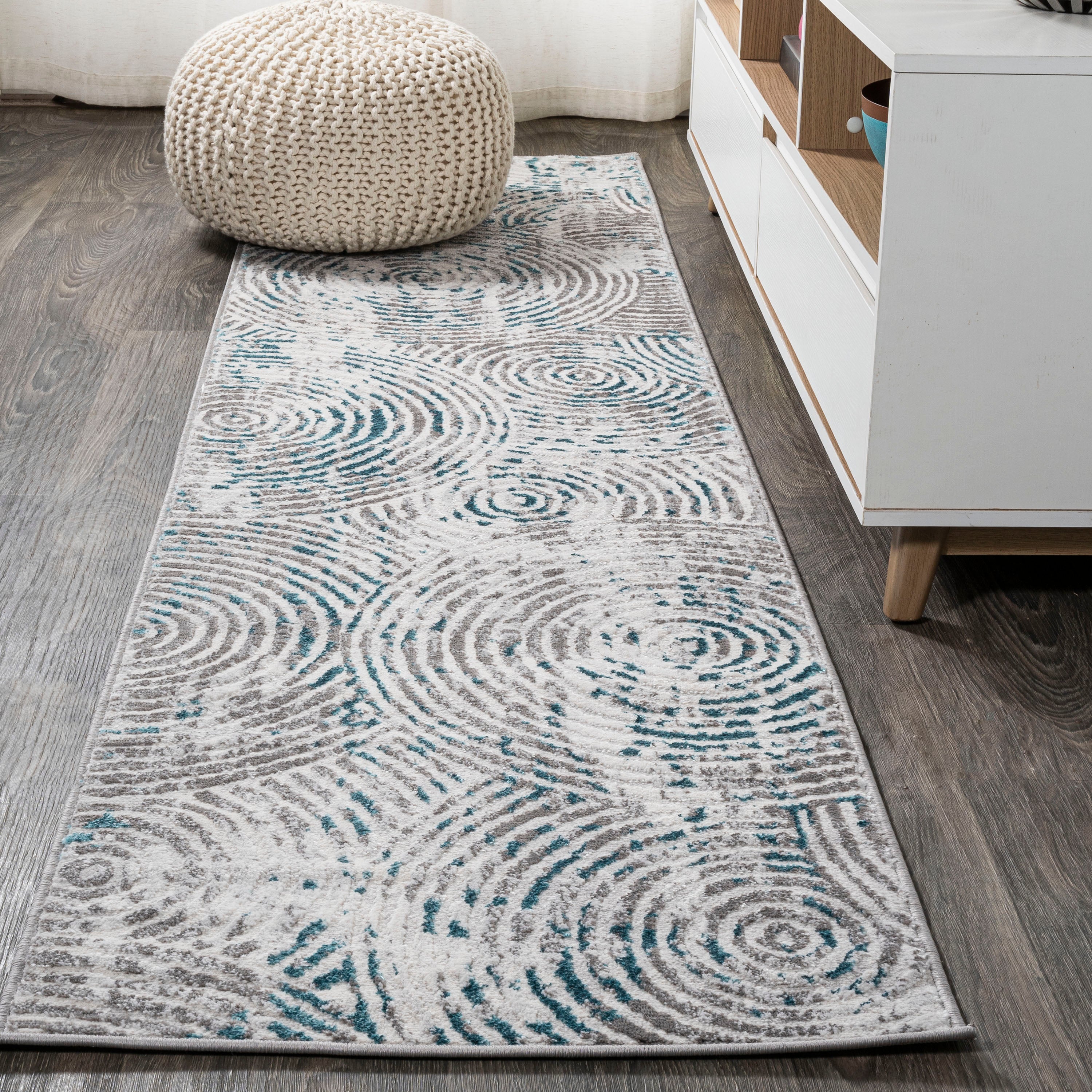 Timeworn Modern Abstract Runner Rug