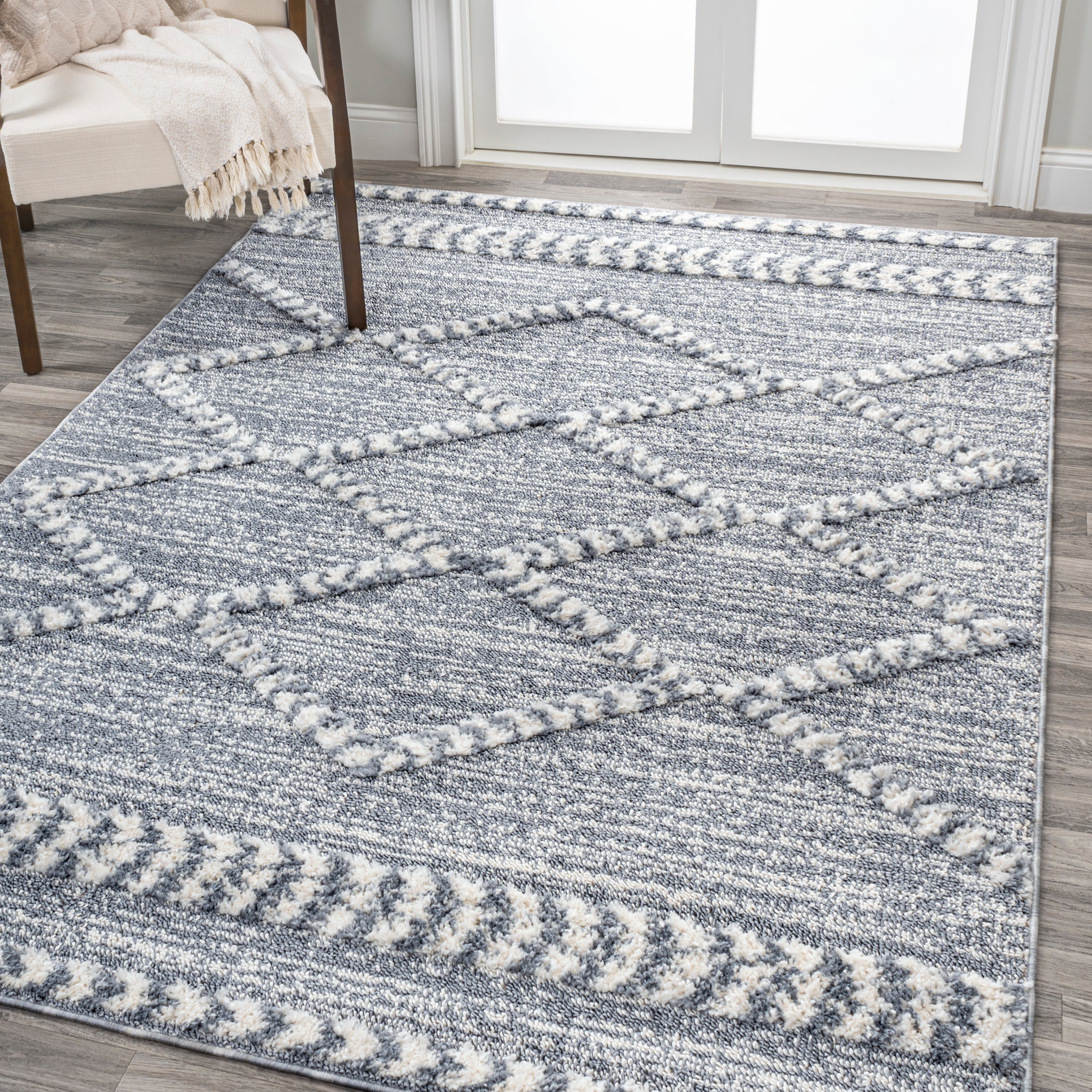 Sofie Moroccan Trellis High-Low Area Rug