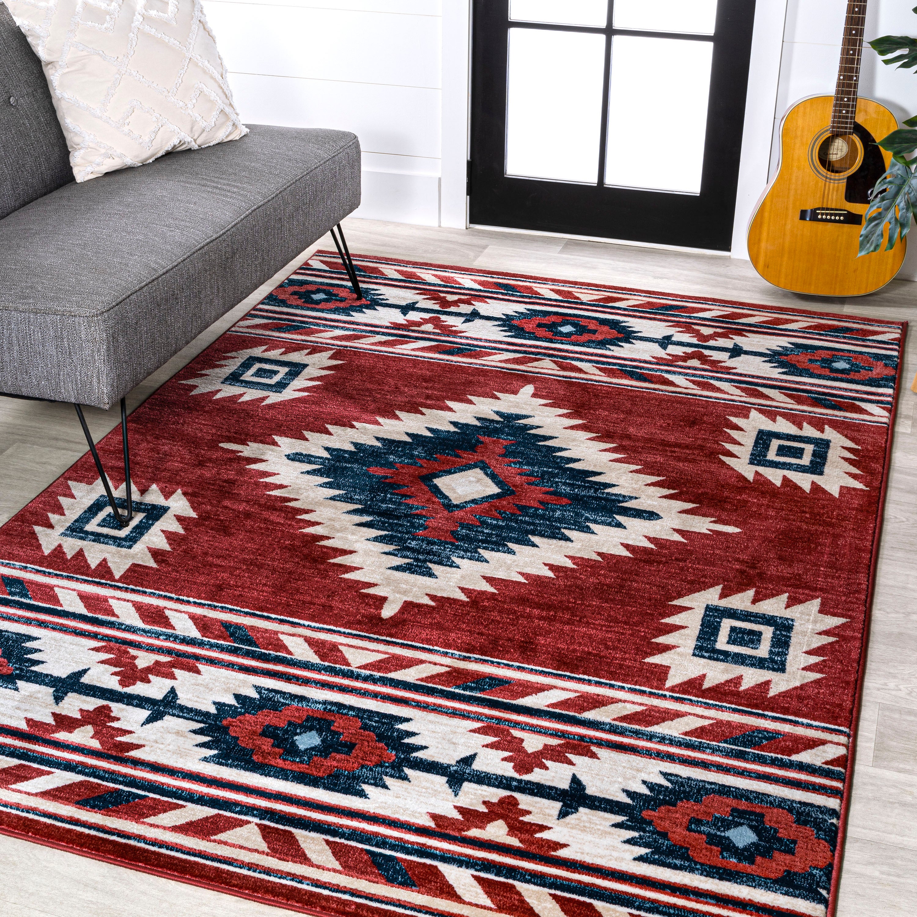 Serape Medallion Southwestern Area RugArea Rug