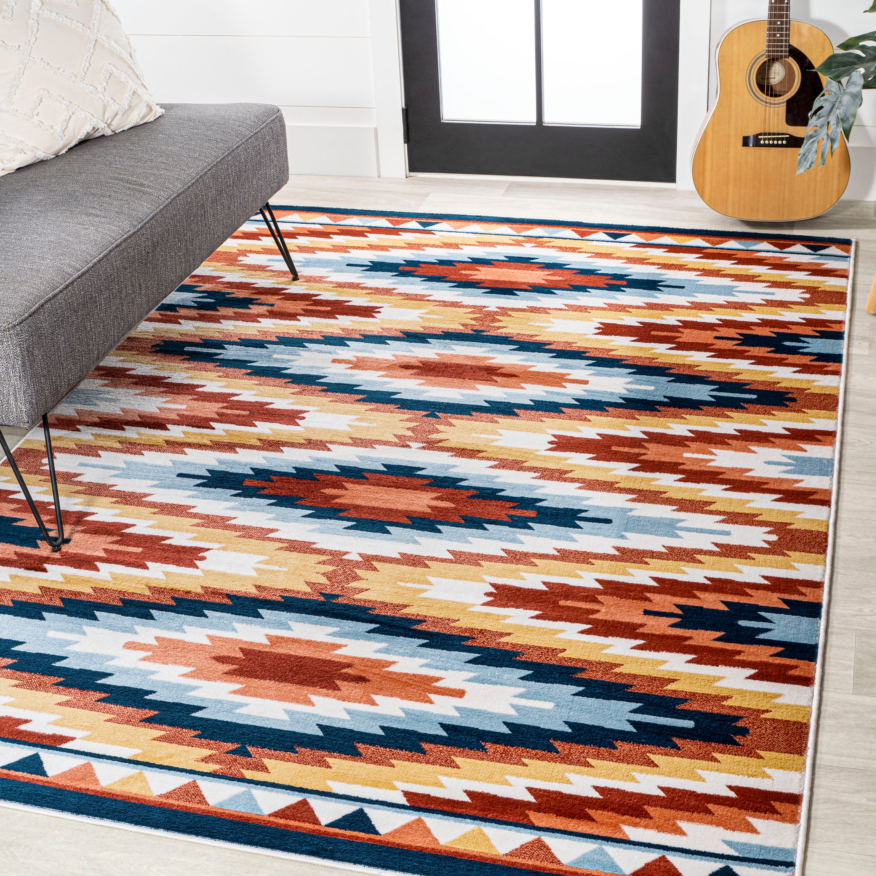 Konya Diamond Kilim Geometric Area RugArea Rug