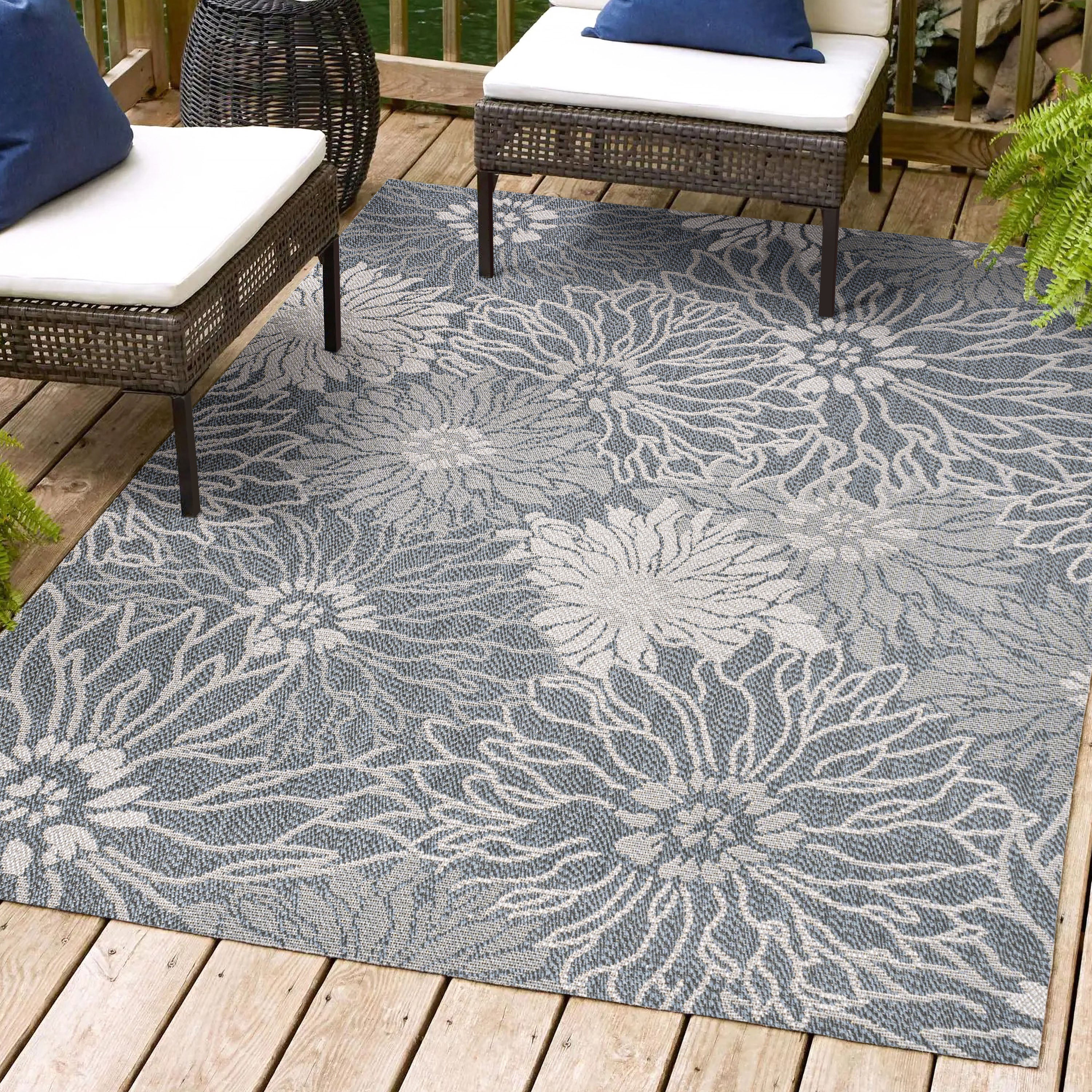 Havana Tropical Palm Leaf Indoor/Outdoor Area Rug