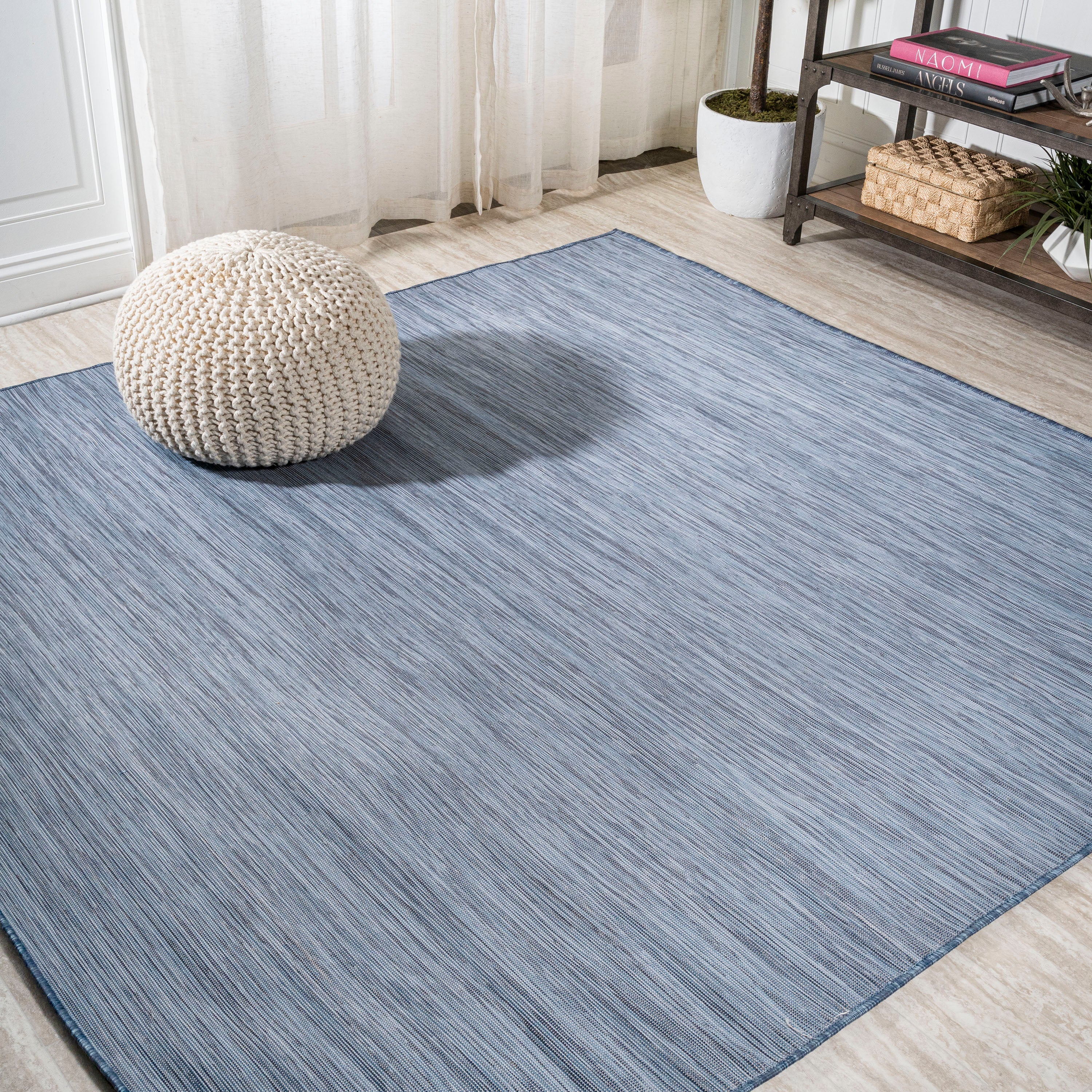 Ethan Modern Flatweave Solid Indoor/Outdoor Square Area Rug