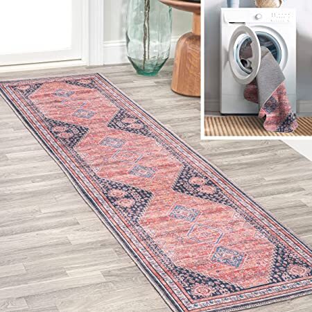 Dalyan Geometric Medallions Machine-Washable Runner Rug