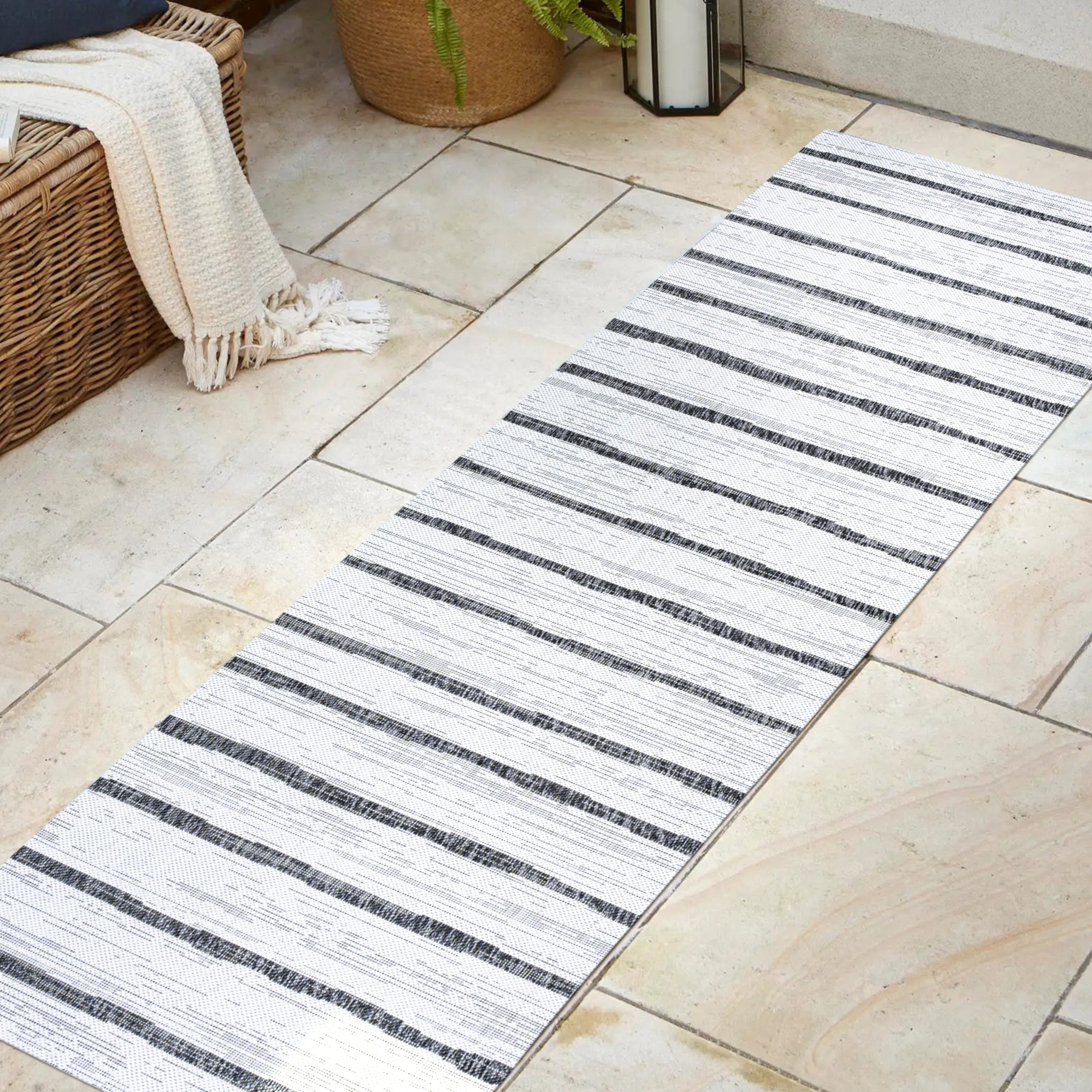 Colonia Berber Stripe Indoor/Outdoor Runner Rug