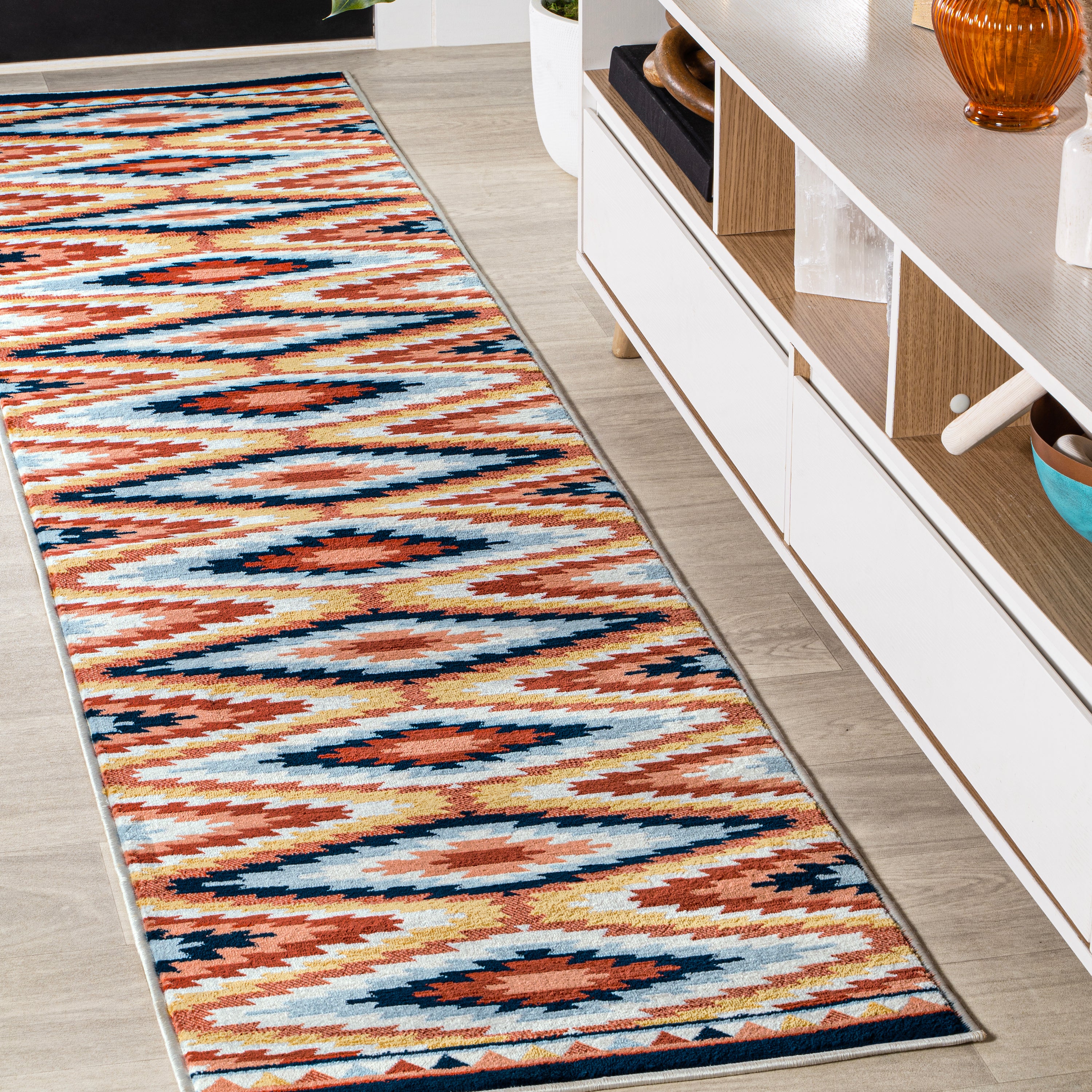 Konya Diamond Kilim Geometric Runner RugRunner Rug