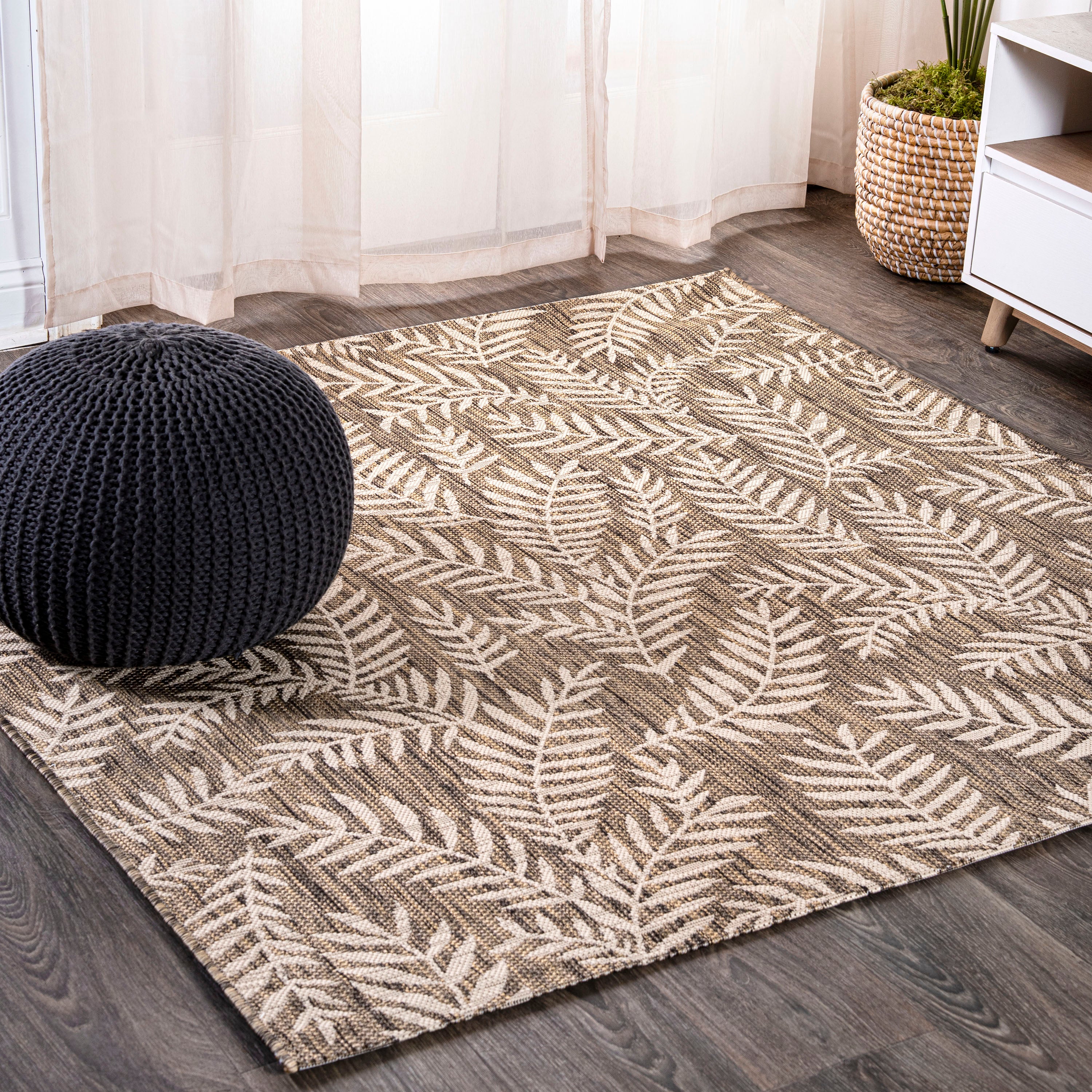 Nevis Palm Indoor/Outdoor Square Area Rug