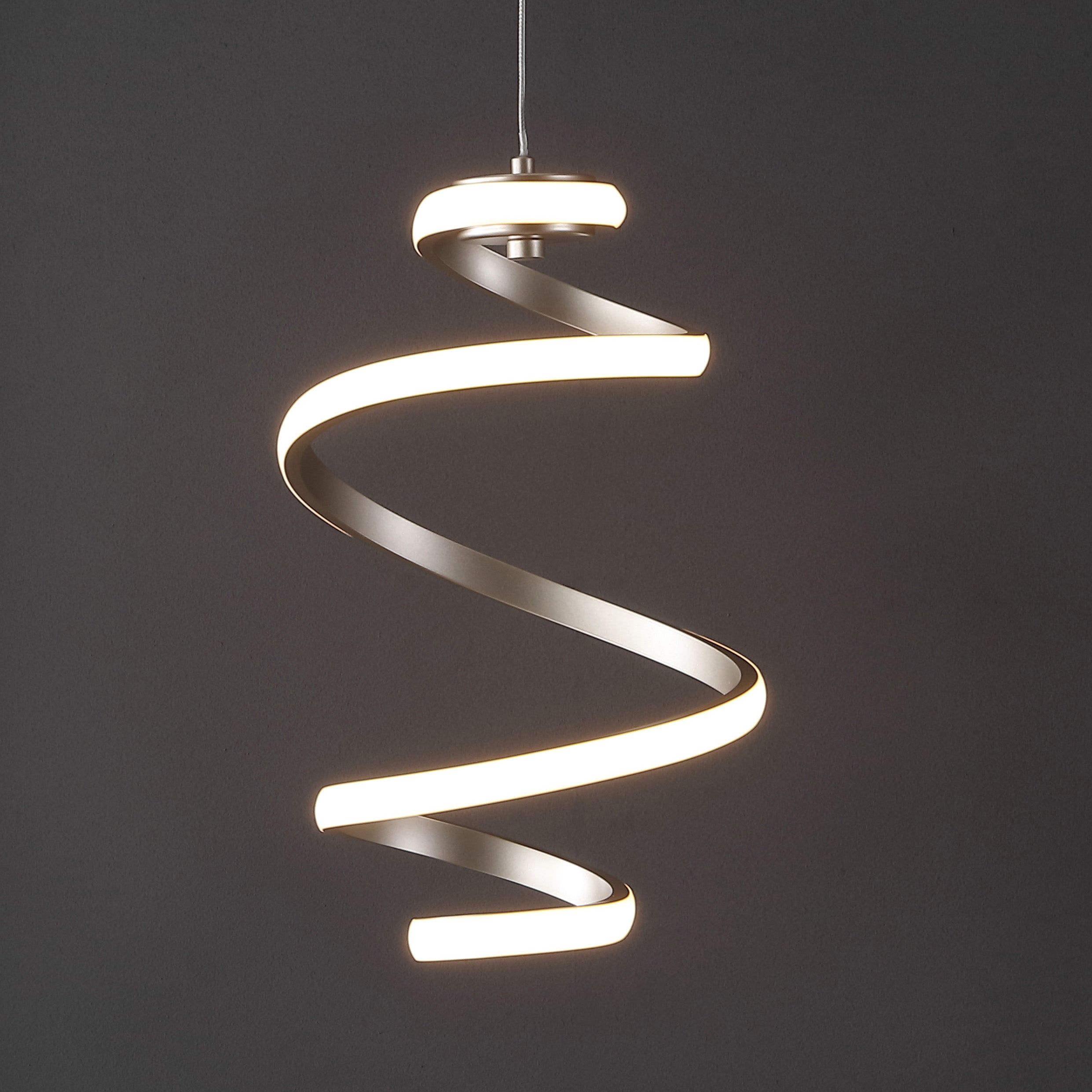 Whirl 1-Light Modern Minimalist Aluminum/Iron Abstract Integrated LED Pendant