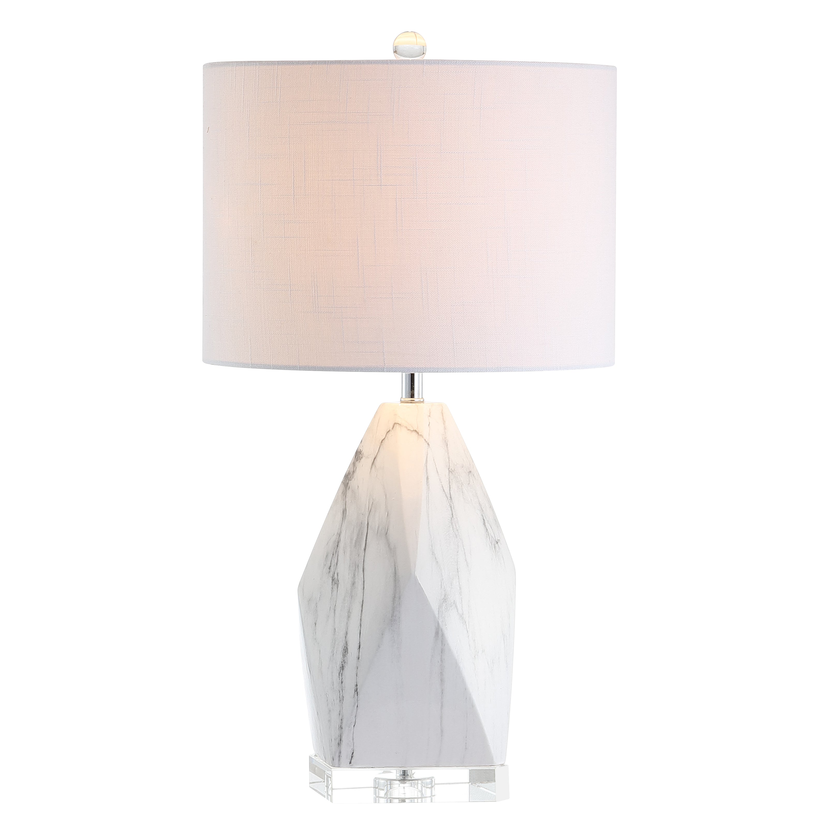 Oslo Ceramic Marble/Crystal LED Table Lamp