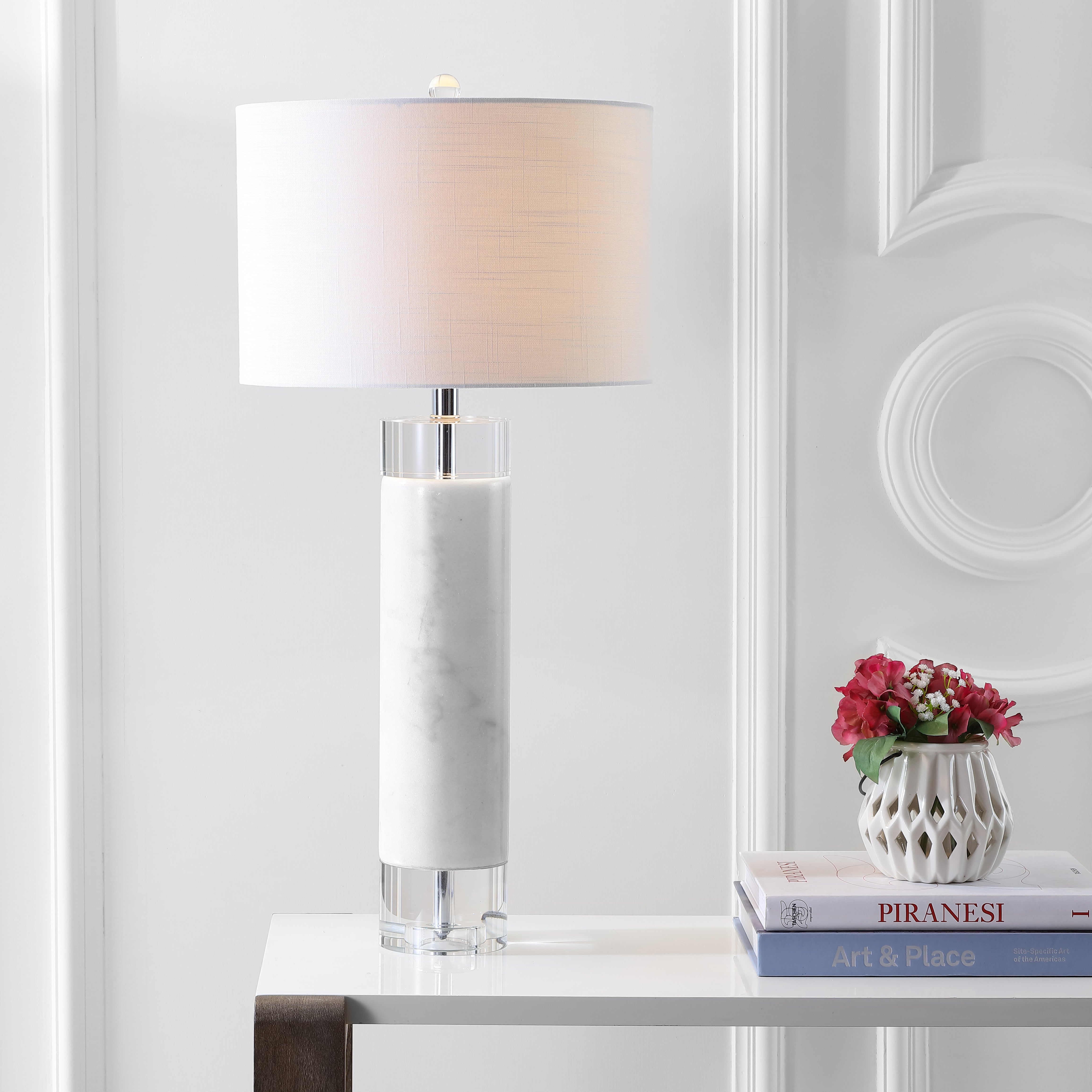 Hunter Marble/Crystal LED Table Lamp