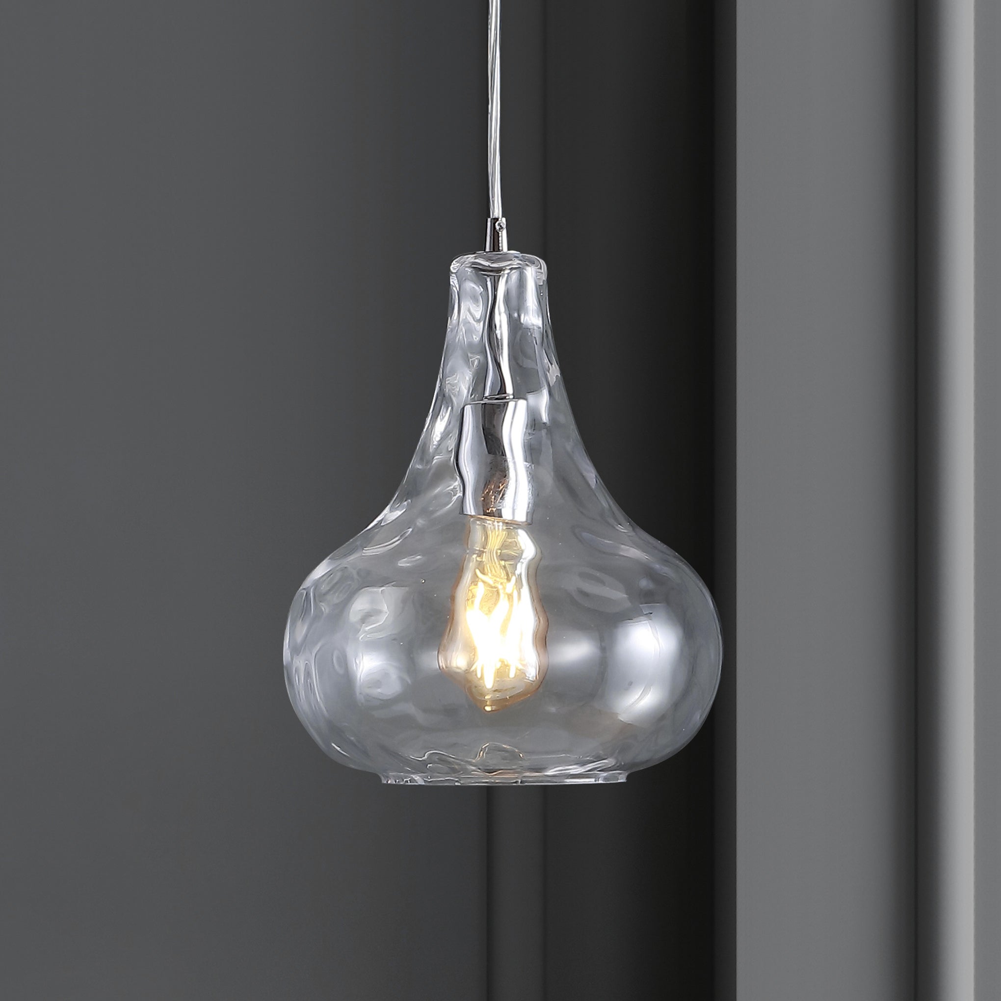 Ferano Adjustable Metal/Glass LED Pendant