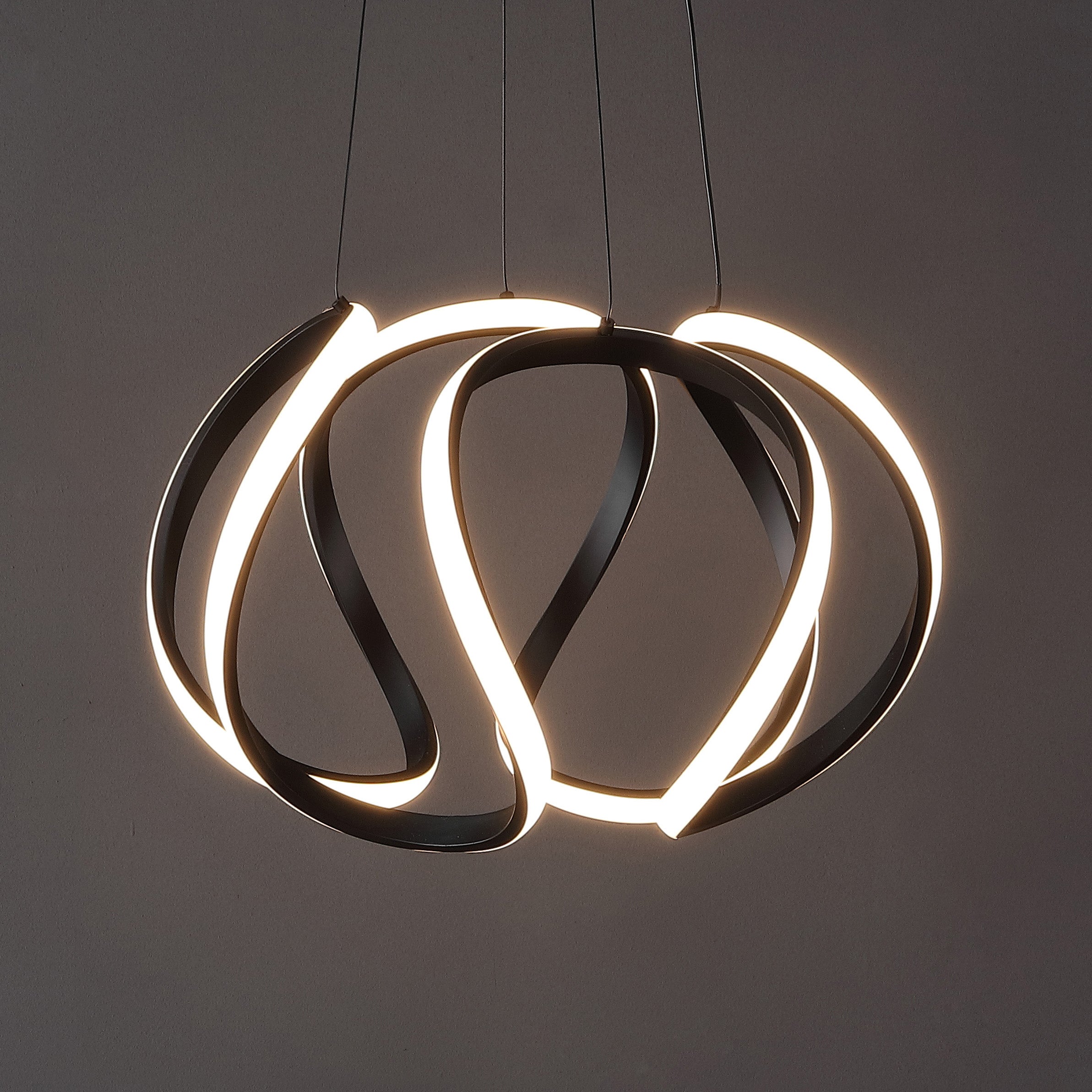 Euphoria 1-Light Contemporary Designer Aluminum/Iron Scribble Integrated LED Pendant Light