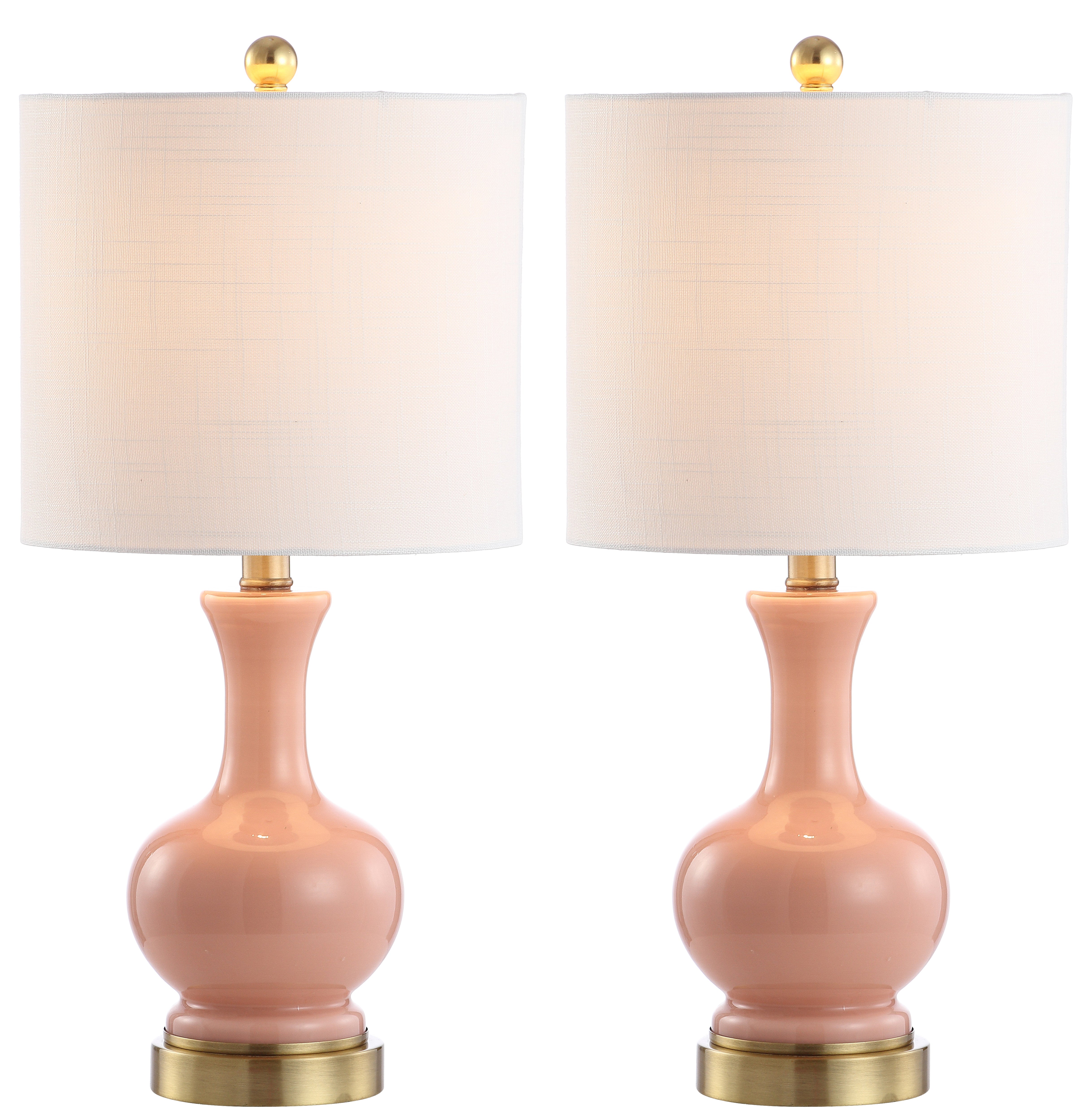 Cox Metal/Glass LED Table Lamp-Set of 2