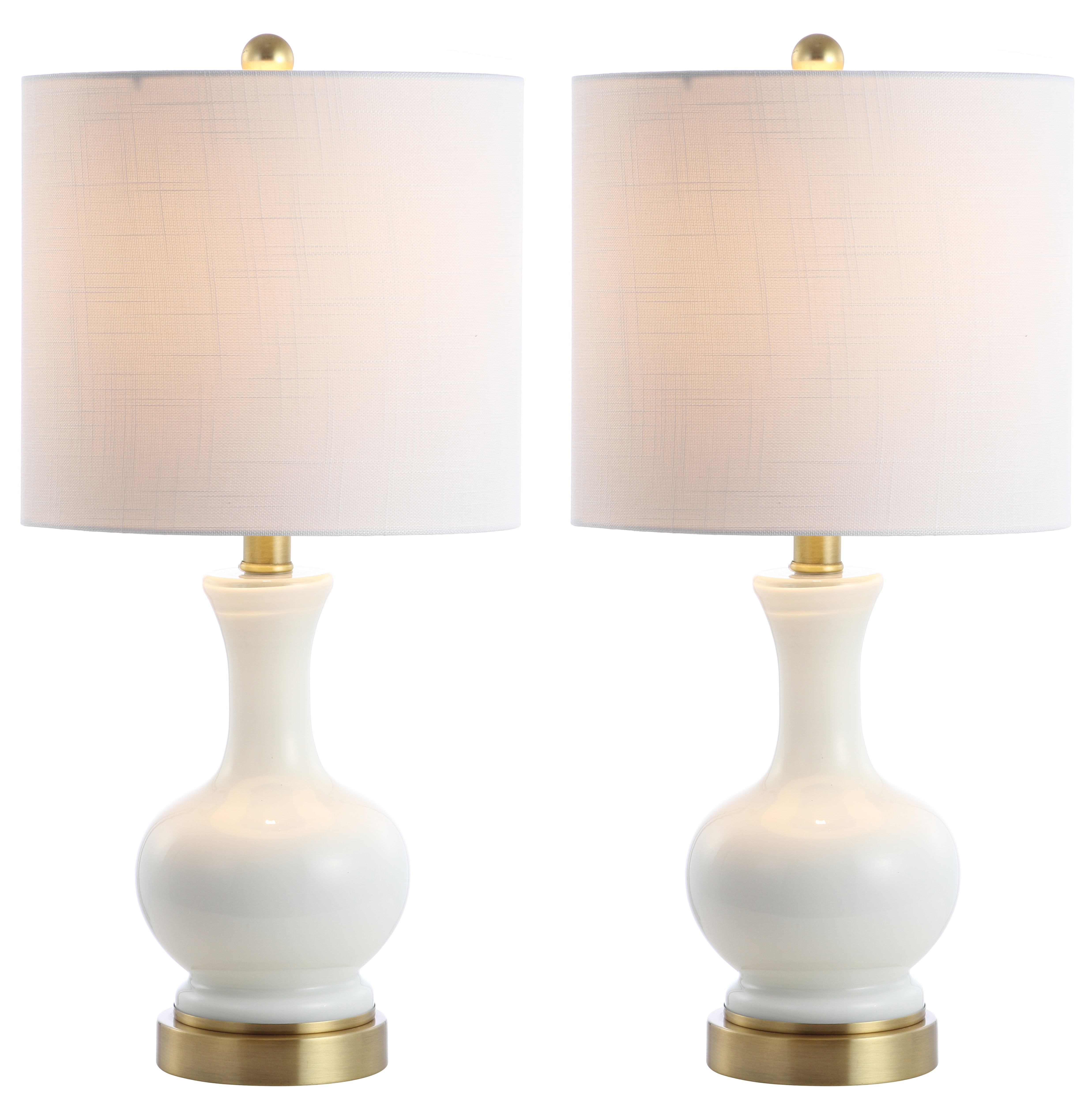 Cox Glass/Metal LED Table Lamp-Set of 2