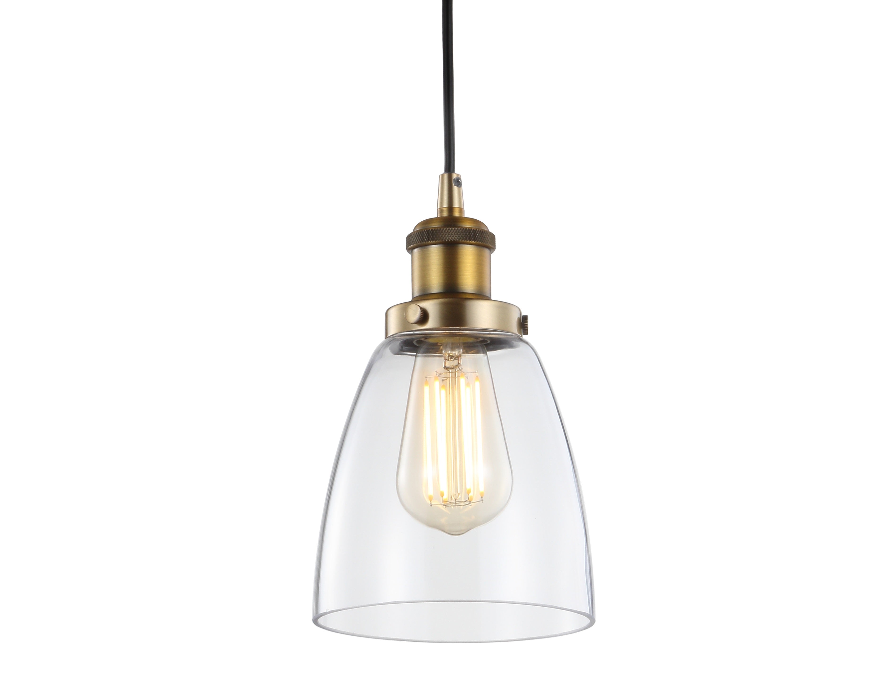 Cleo Adjustable Metal/Glass LED Pendant