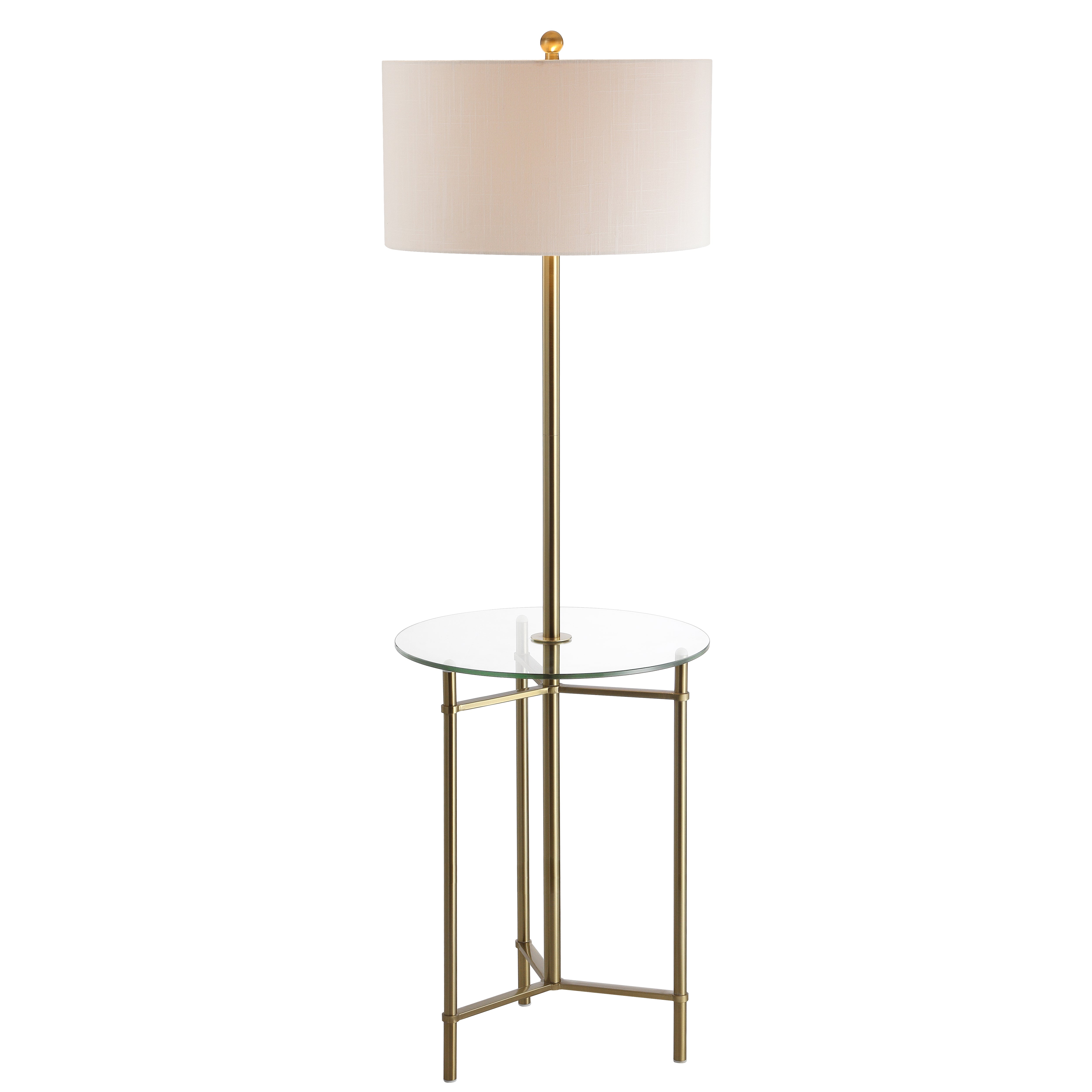 Charles Metal/Glass LED Side Table and Floor Lamp