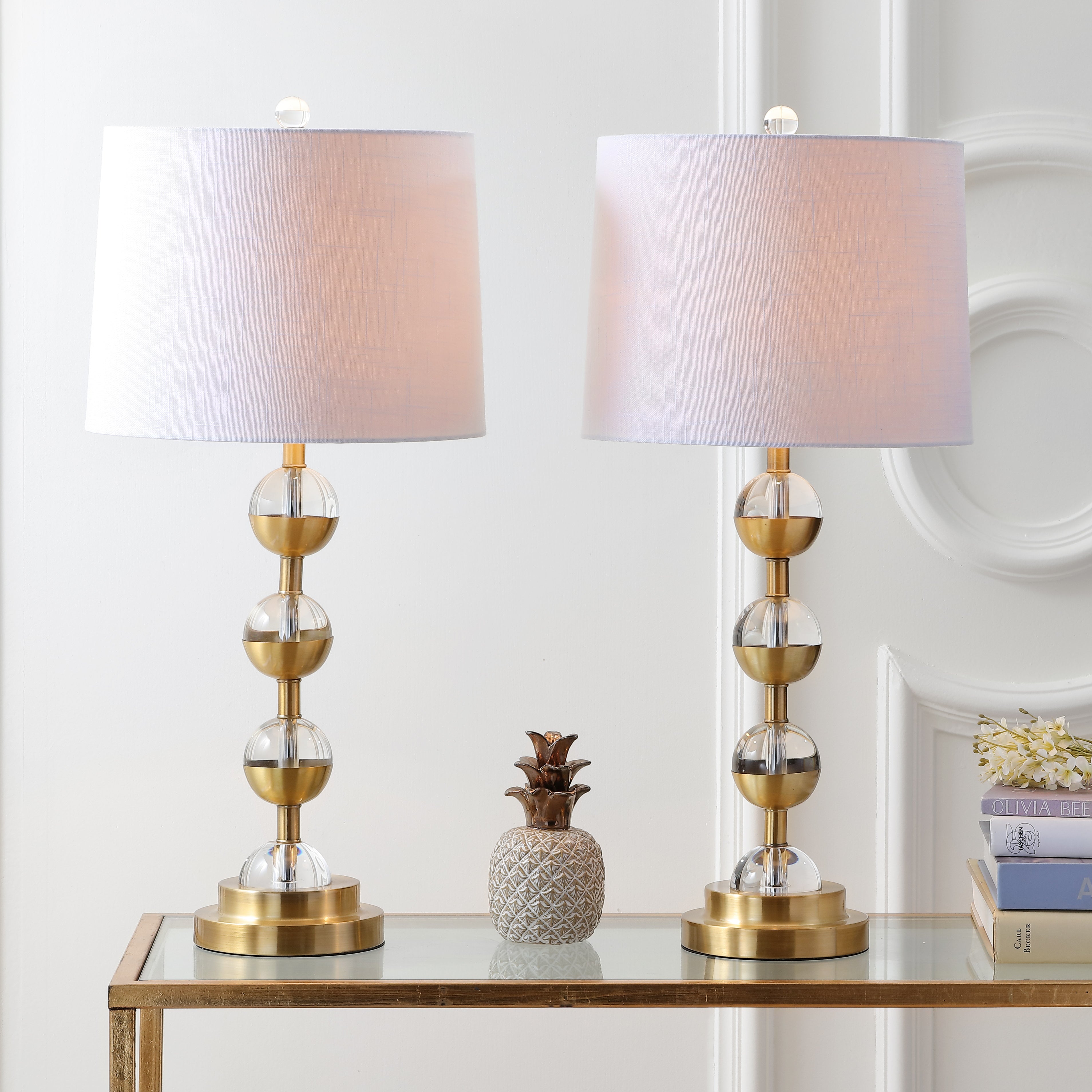 Avery Crystal LED Table Lamp-Set of 2