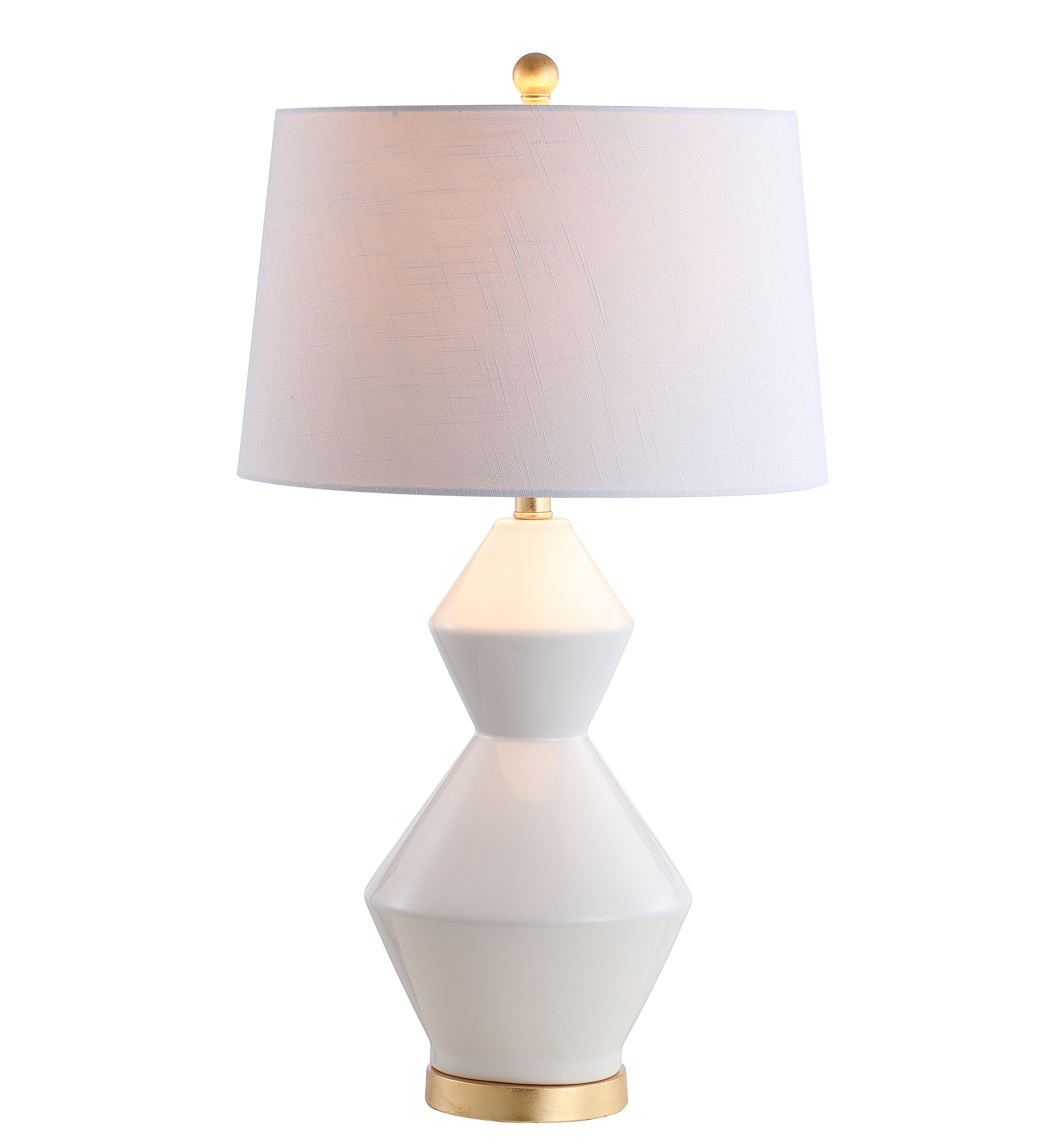 Alba Geometric Ceramic/Metal LED Table Lamp