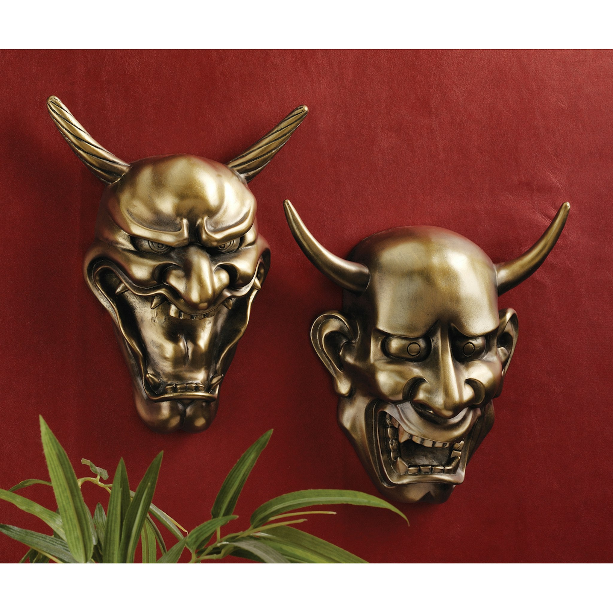 Hannya Demon Mask Wall Sculpture Set